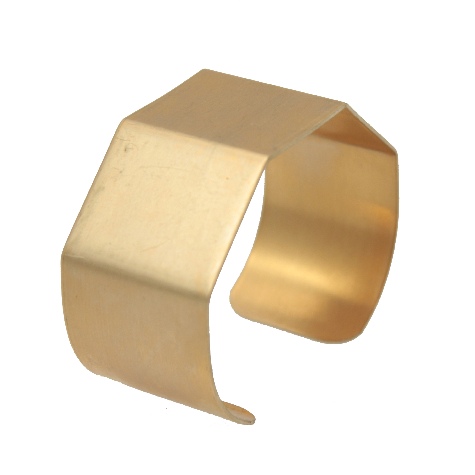 armband rohes messing hexagonal flach 28mm | 1st