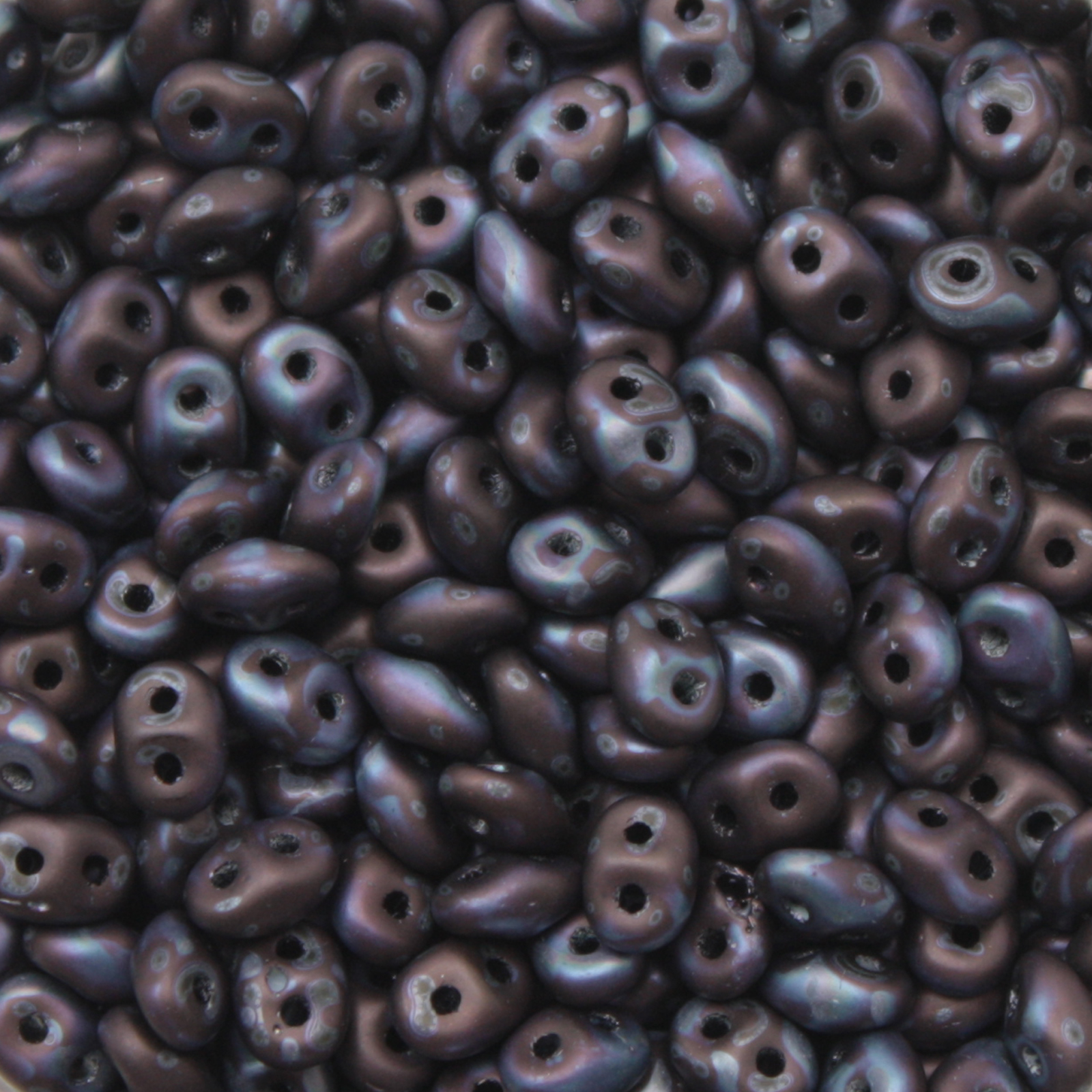 superduo seed beads 5x2,5mm - matte jet nebula | 10gr
