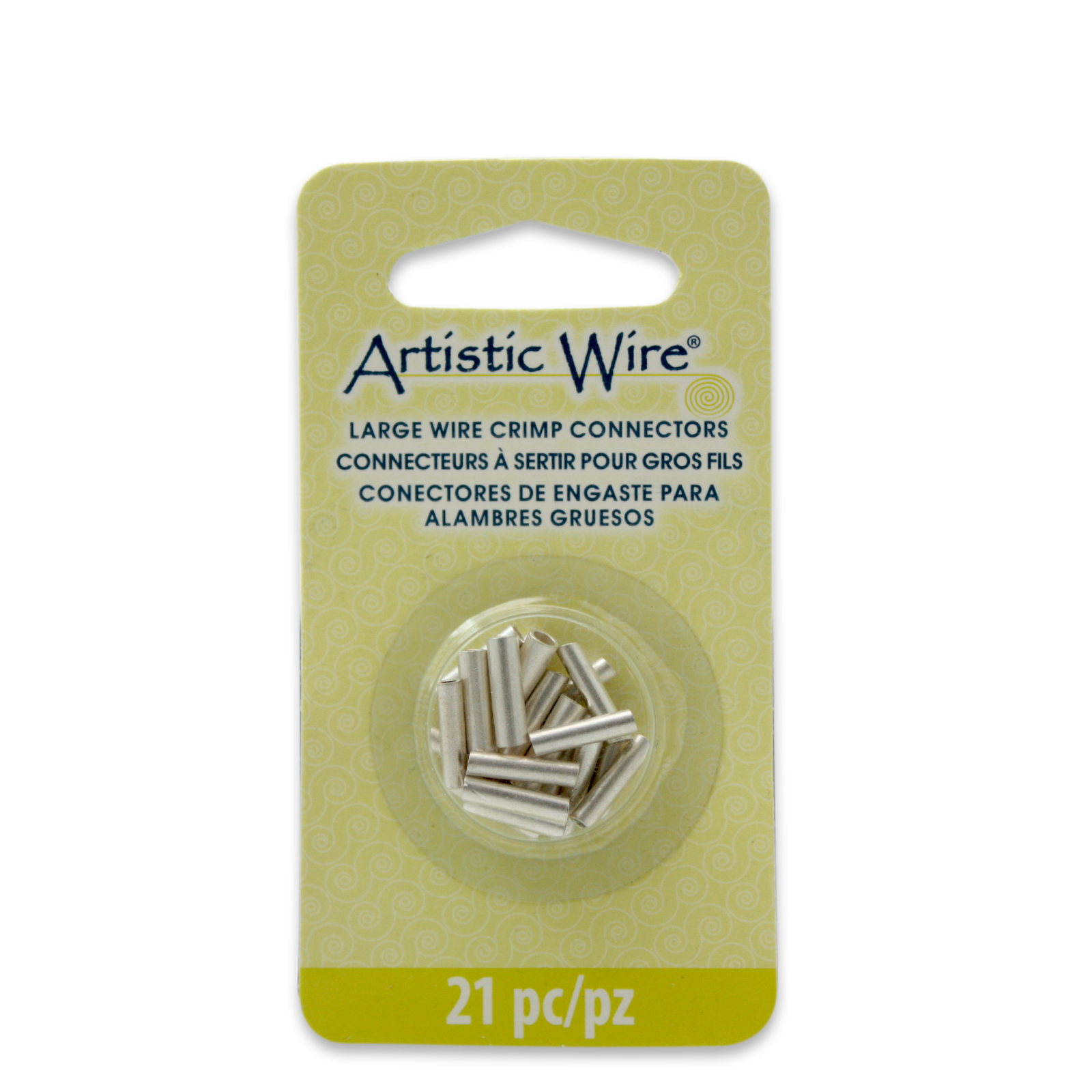 artistic wire crimp connector tube silver plated mix size - 21 pieces | 1pc