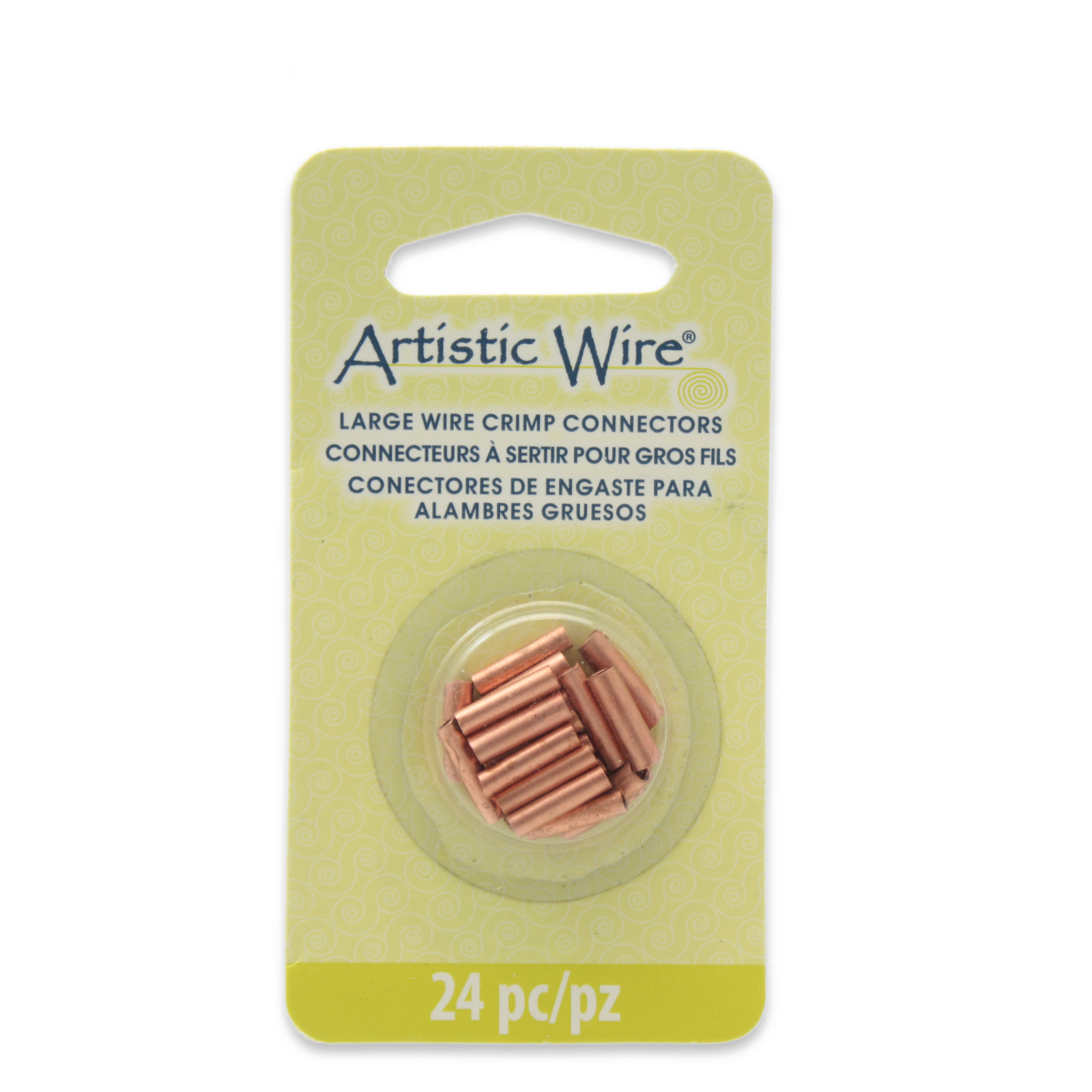 artistic wire crimp connector tube bare copper mix size - 24 pieces | 1pc