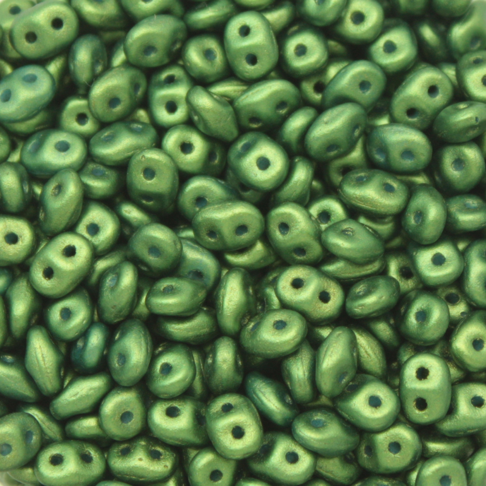 superduo perlen 5x2,5mm gold shine dark olivine green | 10gr