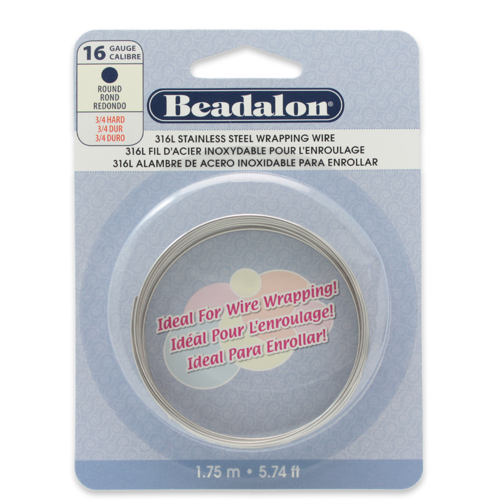 316l stainless steel wire - diameter 1,3mm - 1,75mt spool | 1pc