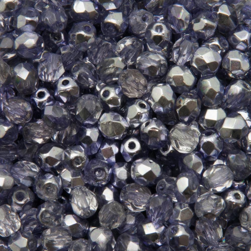 böhmische glasschliffperlen crystal labrador/violet 4mm | 50st