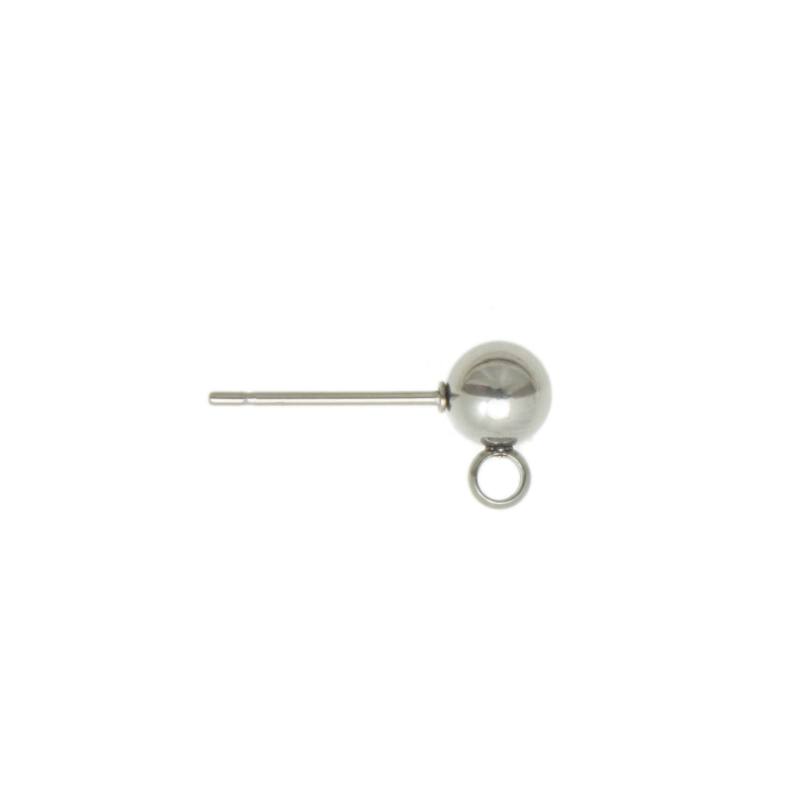 stainless steel ball post earring 5mm | 10pc