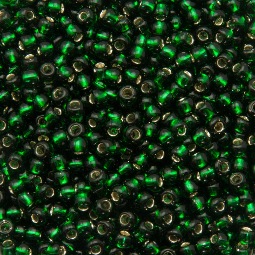 saatperlen toho 8/0 silver-lined emerald (36) | 10gr