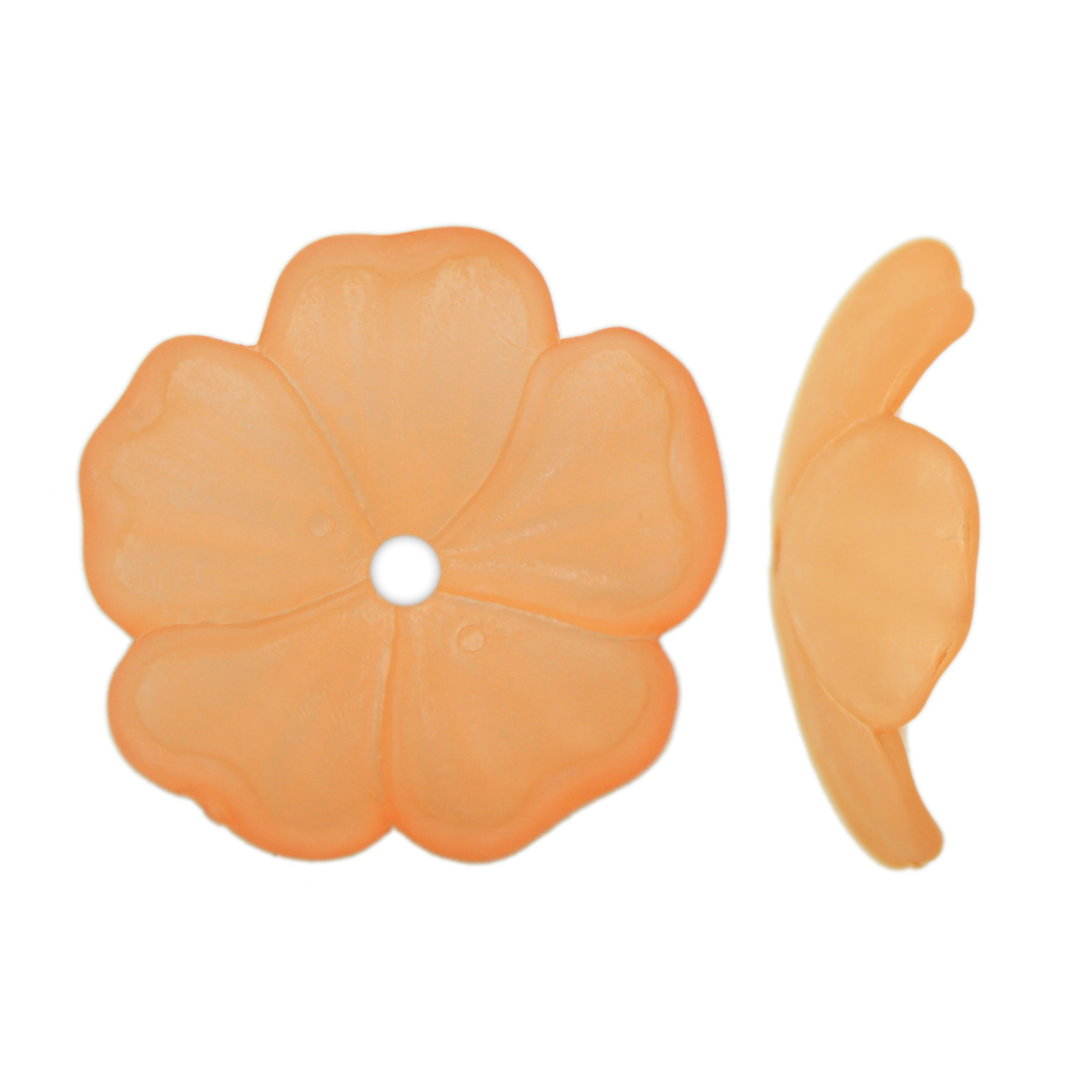 resin flower - frosted orange 25mm | 4pc