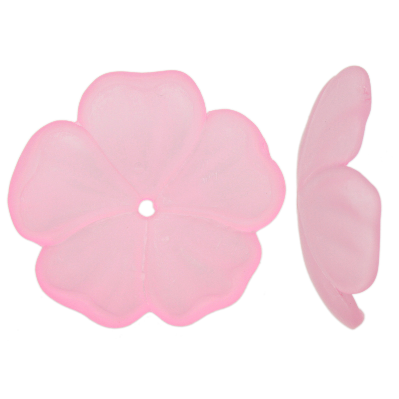 resin flower - frosted pink 40mm | 4pc