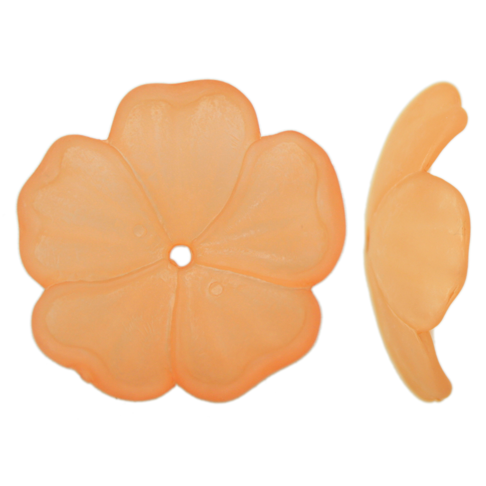 resin flower - frosted orange 40mm | 4pc
