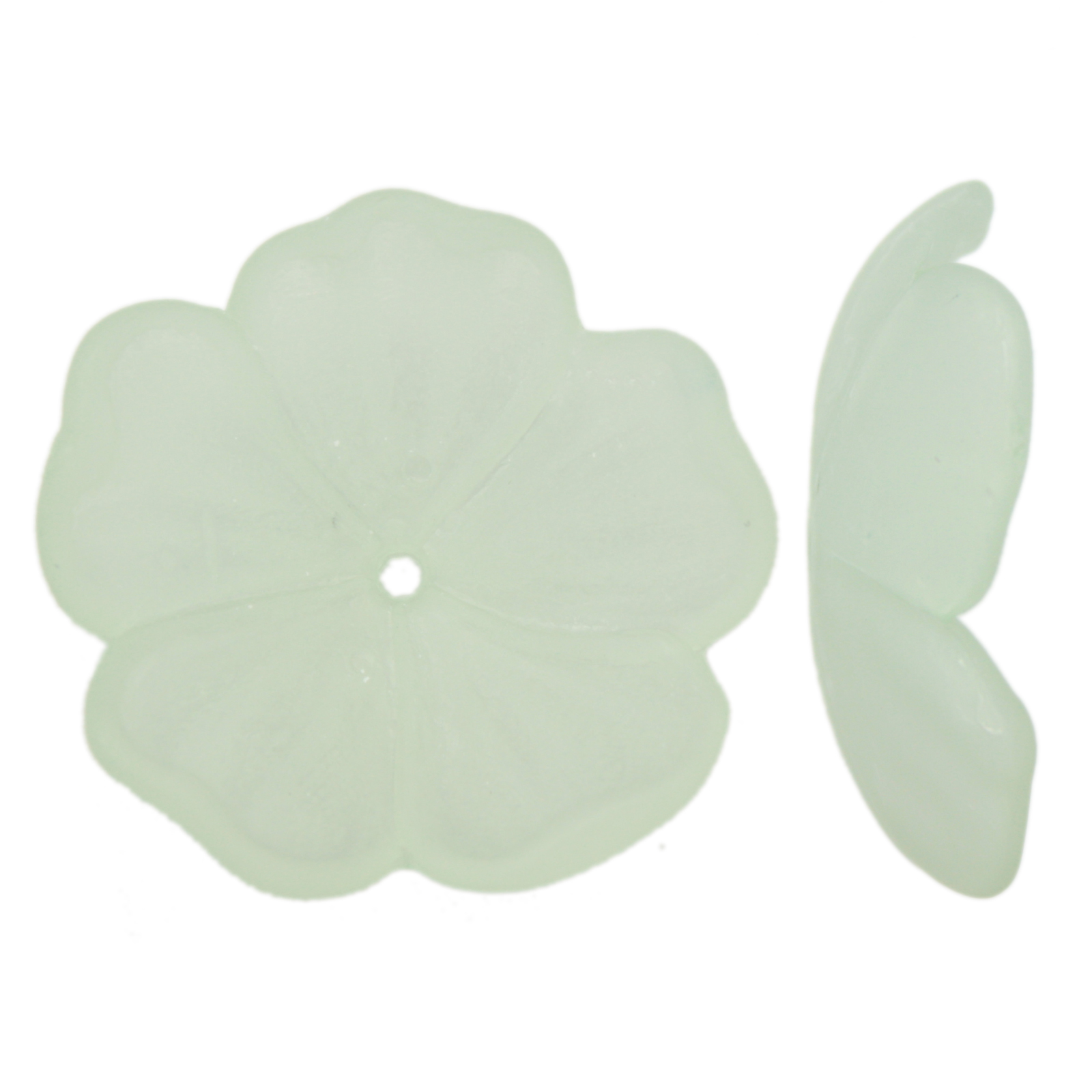 resin flower - frosted mint 40mm | 4pc