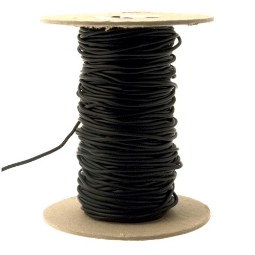 black rubber beading cord - diameter 1,5mm | 2mt