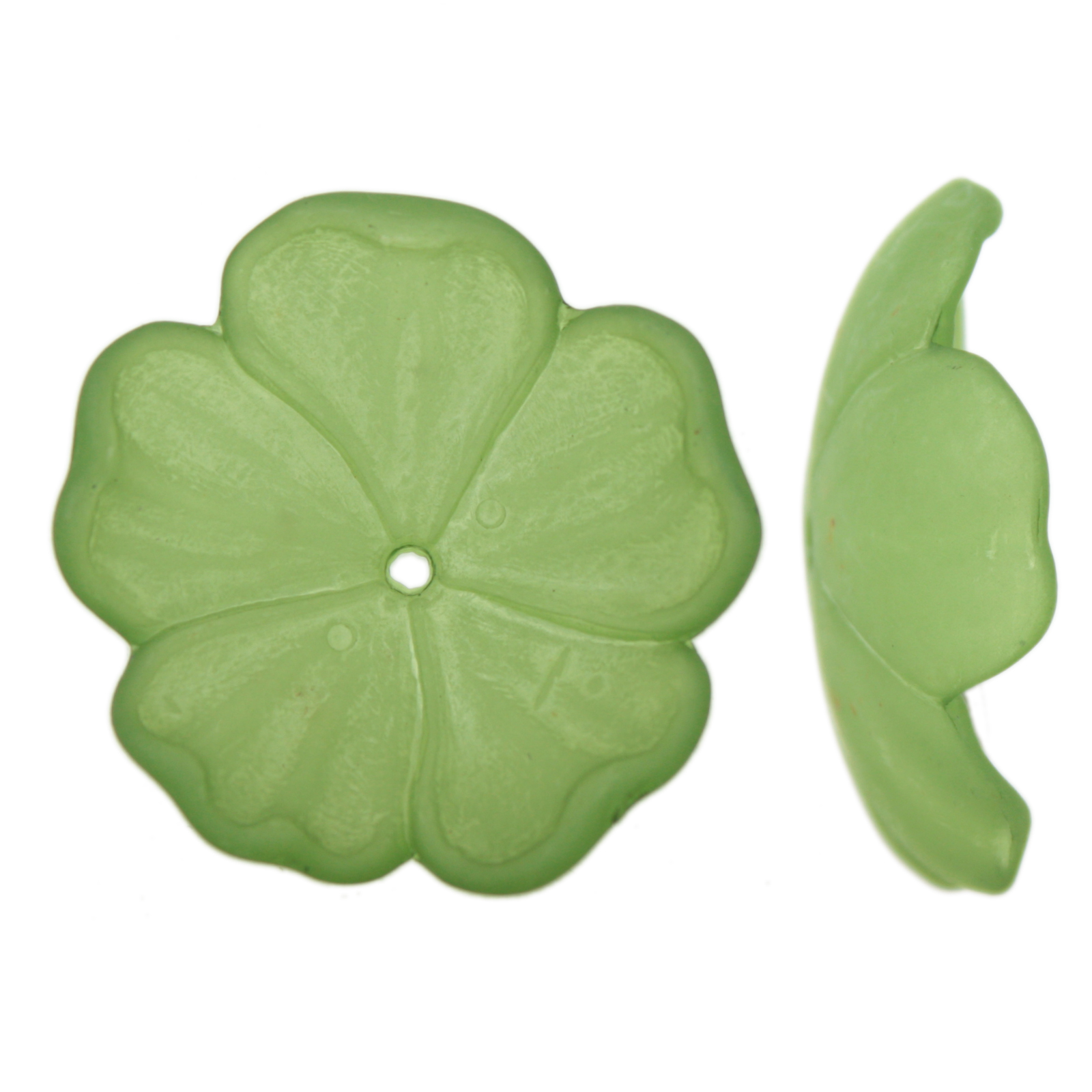 resin flower - frosted green 40mm | 4pc