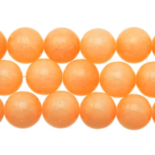 dyed jade peach smooth round 16mm | 15/16-inch strand