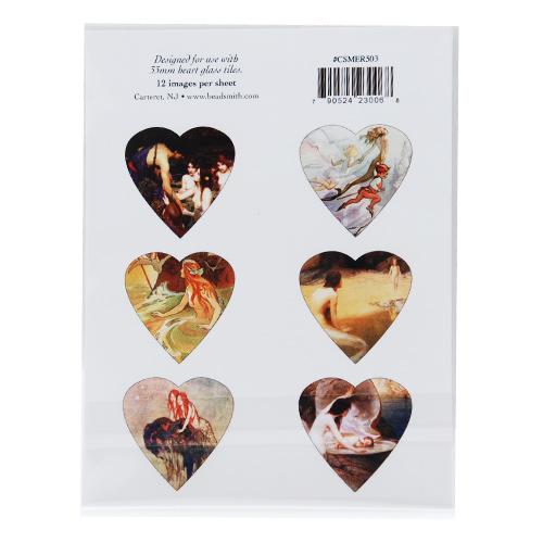 collage sheet - mermaids theme rectangle 33mm | 1pc