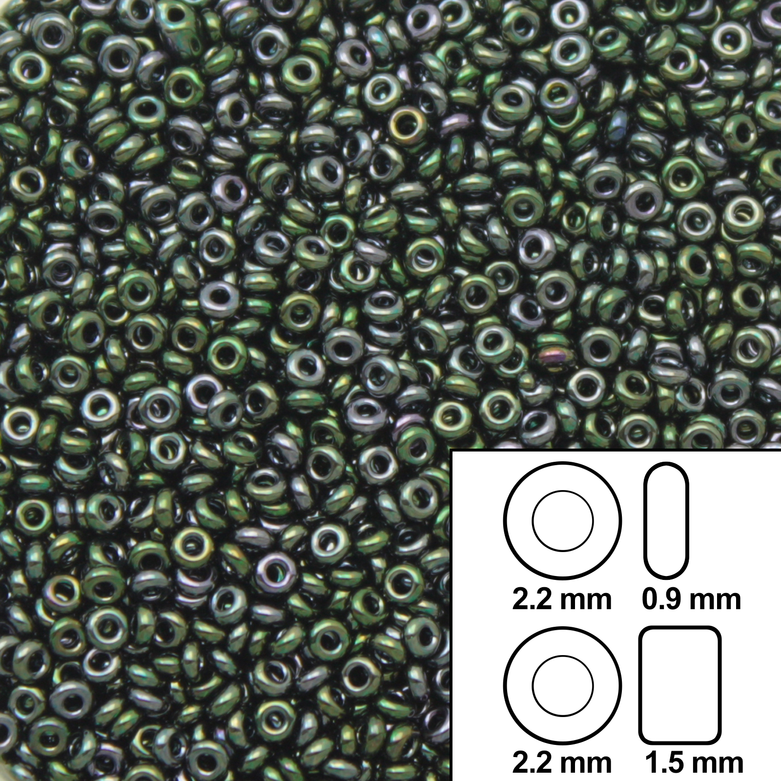 demi round toho 11/0 metallic moss (89) | 10gr