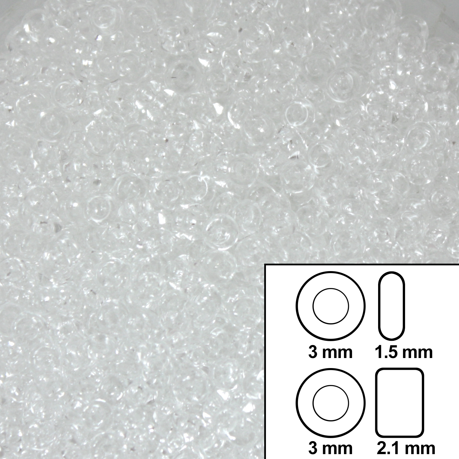 demi round toho 8/0 crystal (1) | 10gr