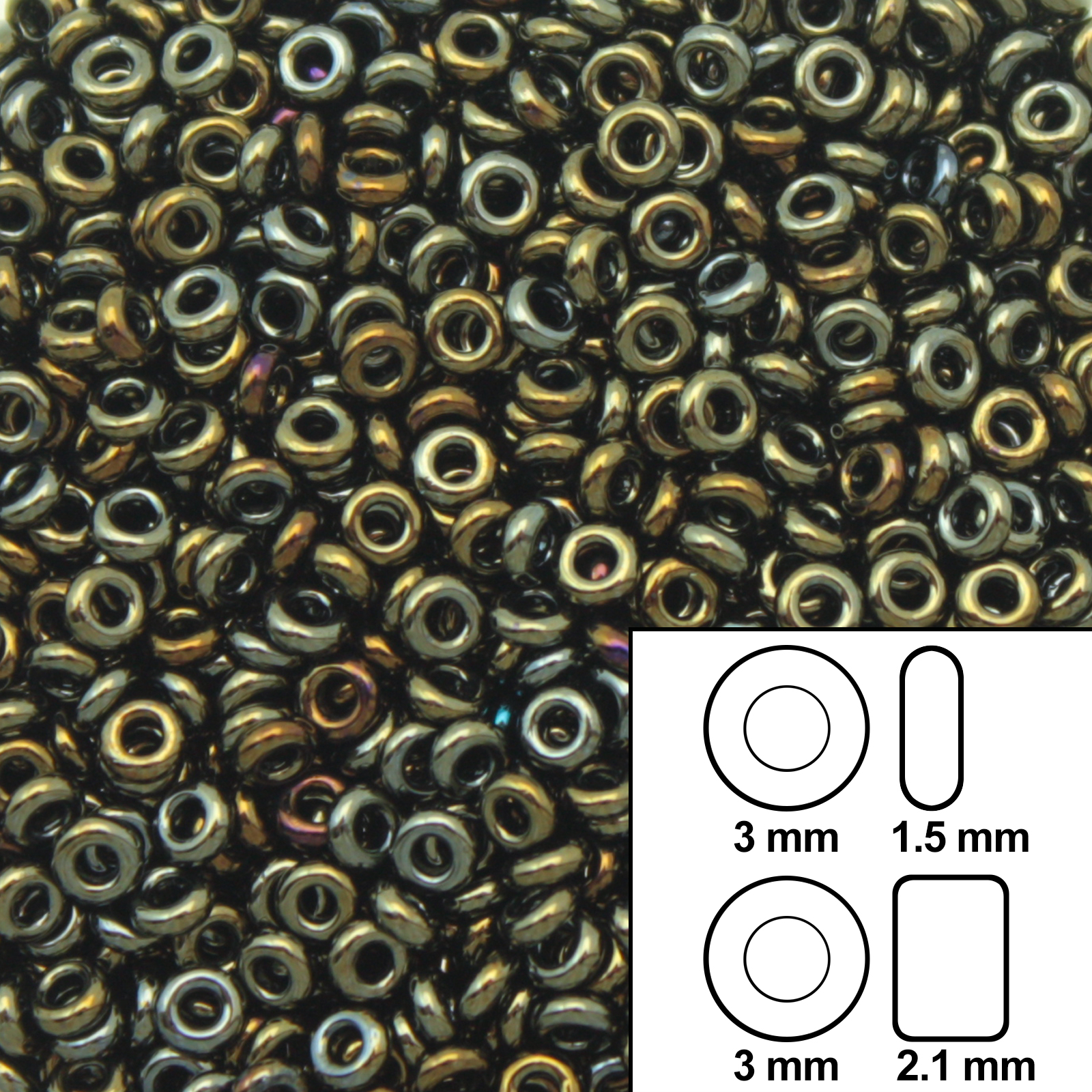 demi round toho 8/0 metallic iris brown (83) | 10gr