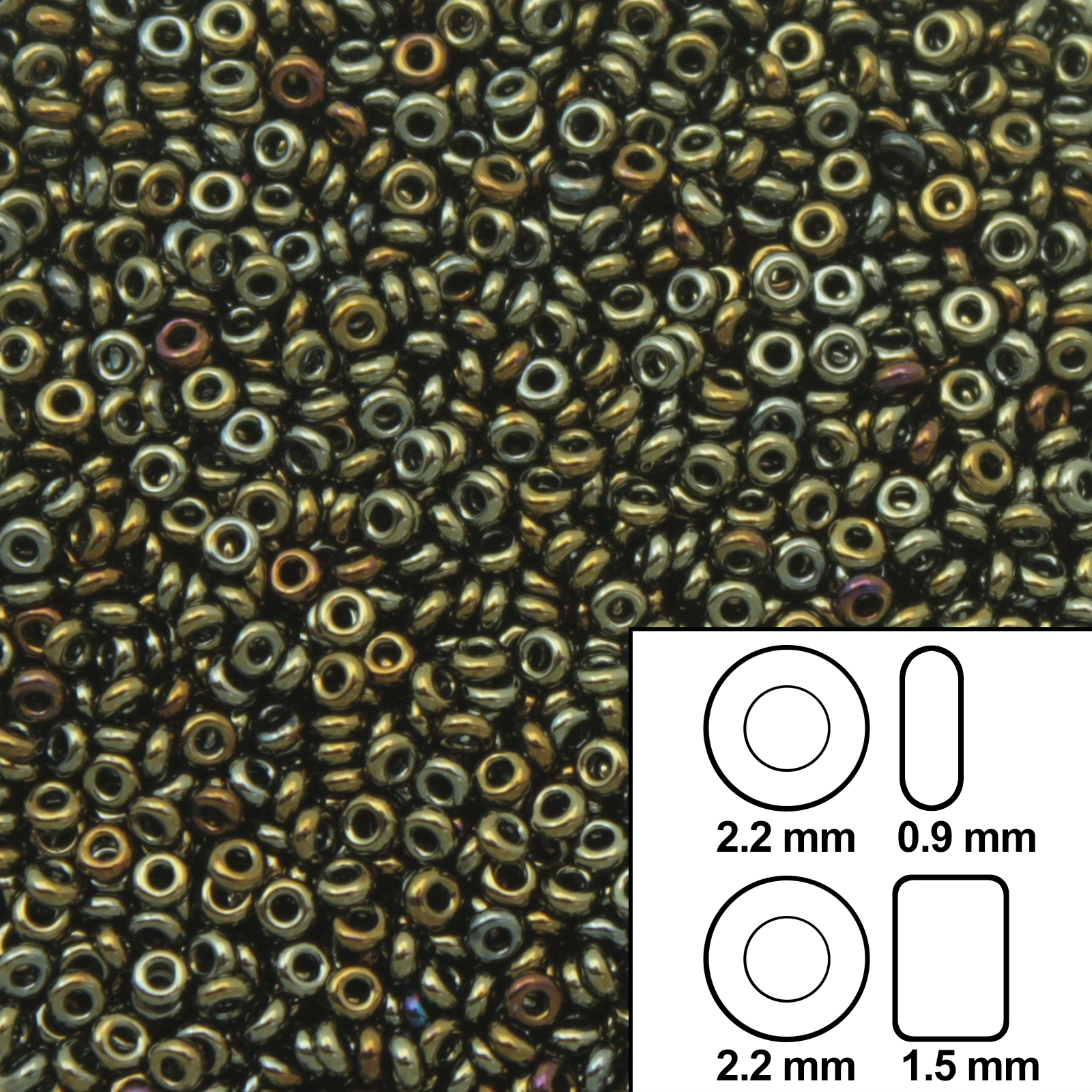 demi round toho 11/0 metallic iris brown (83) | 10gr