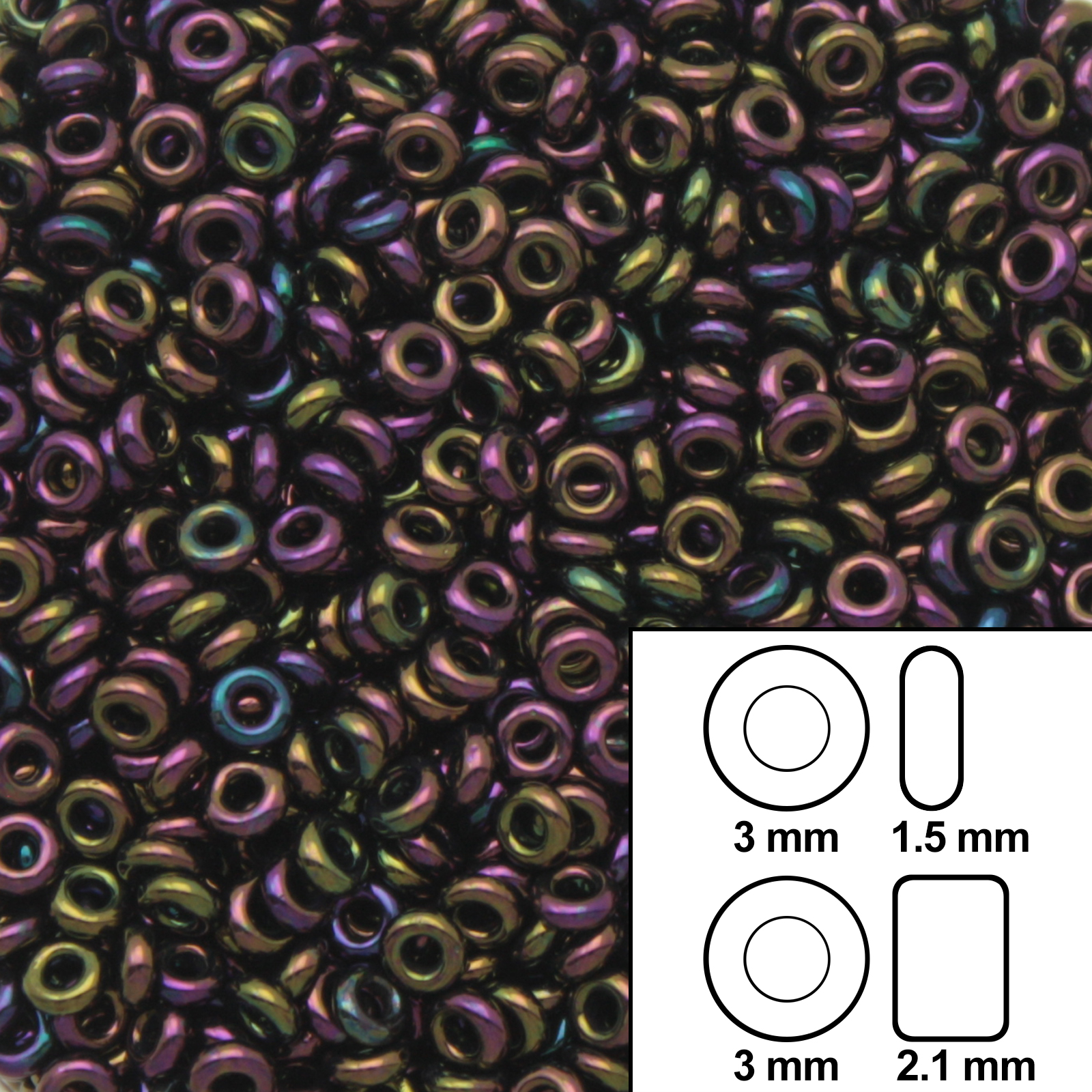 demi round toho 8/0 metallic iris purple (85) | 10gr