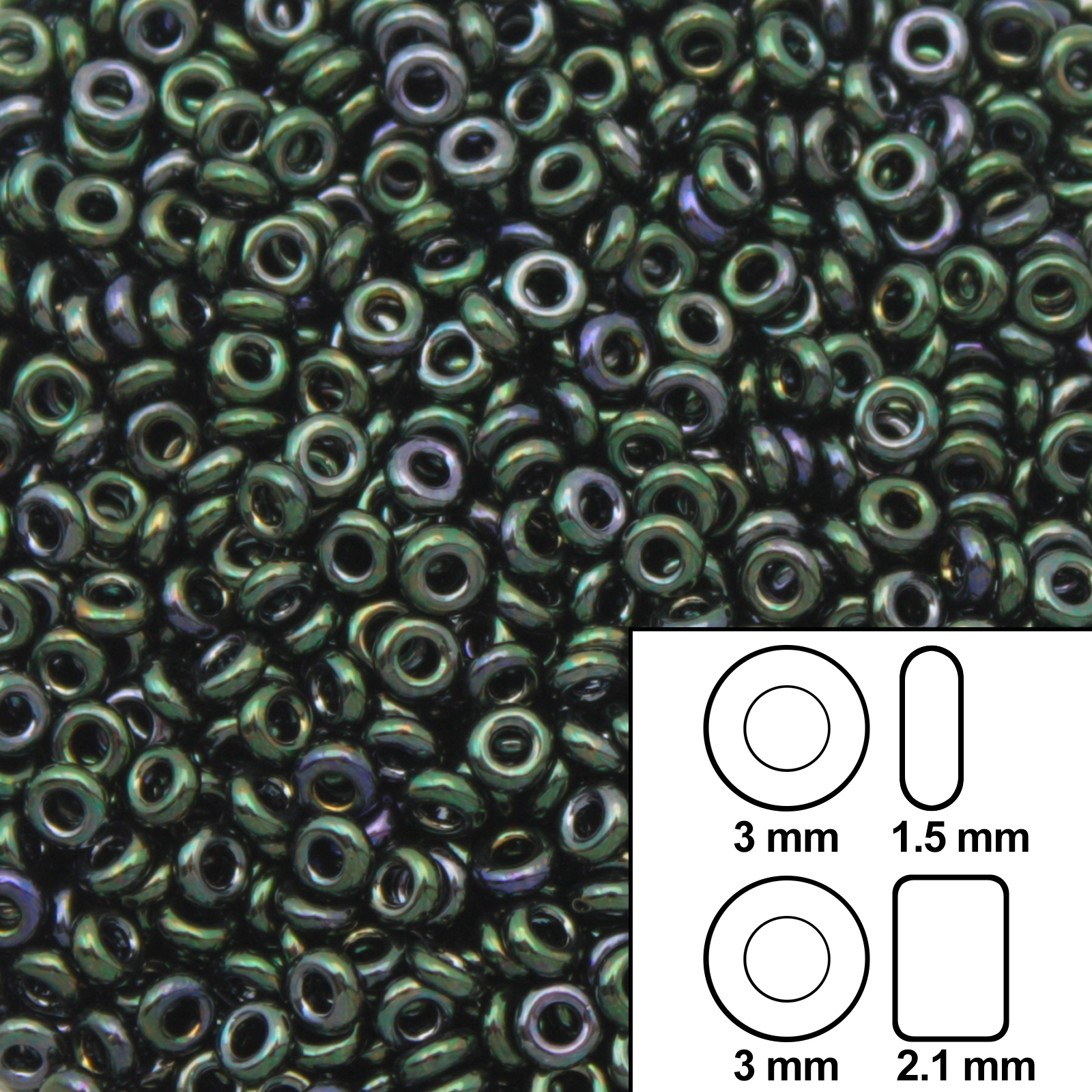 demi round toho 8/0 metallic moss (89) | 10gr