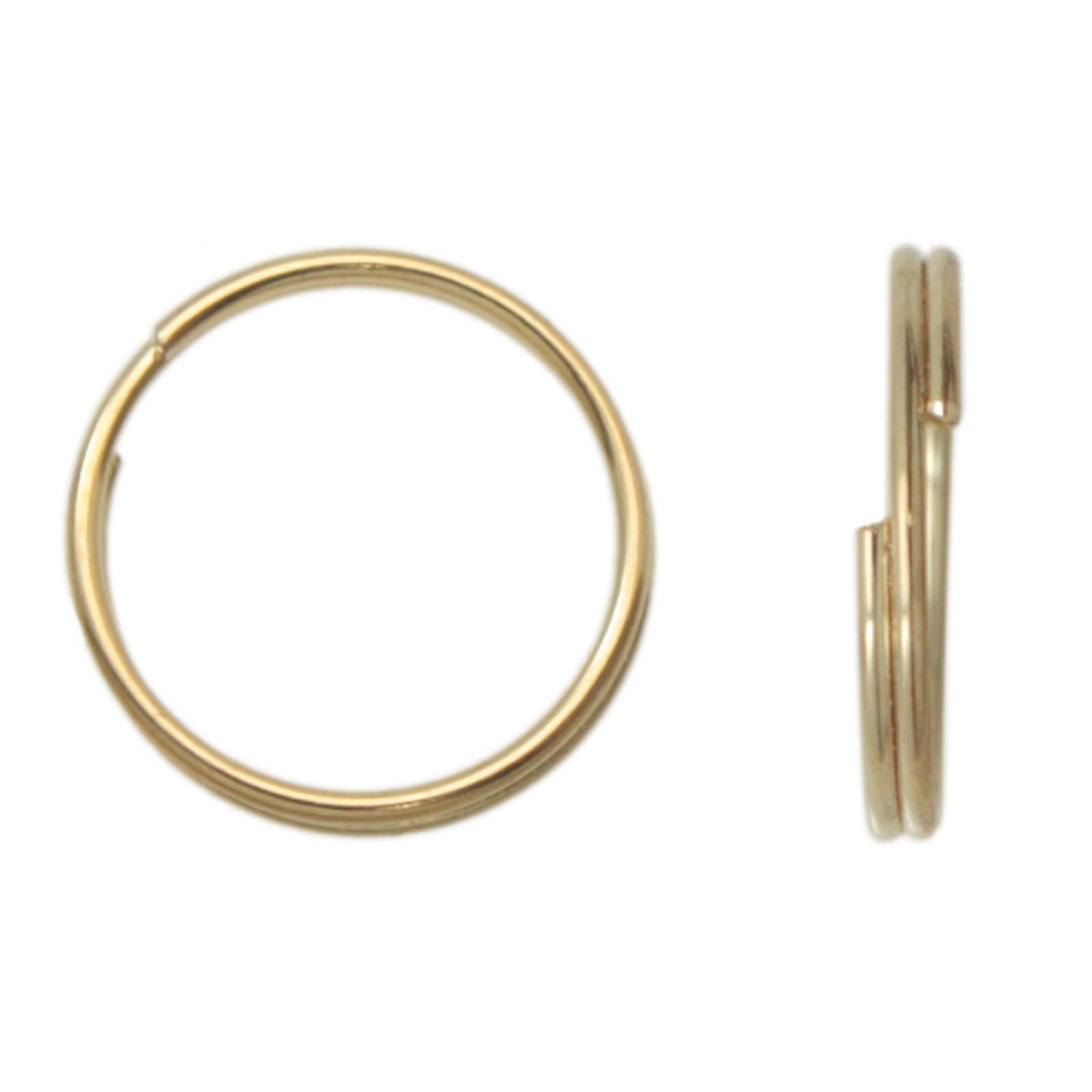 gold plated split ring 12mm | 72pc