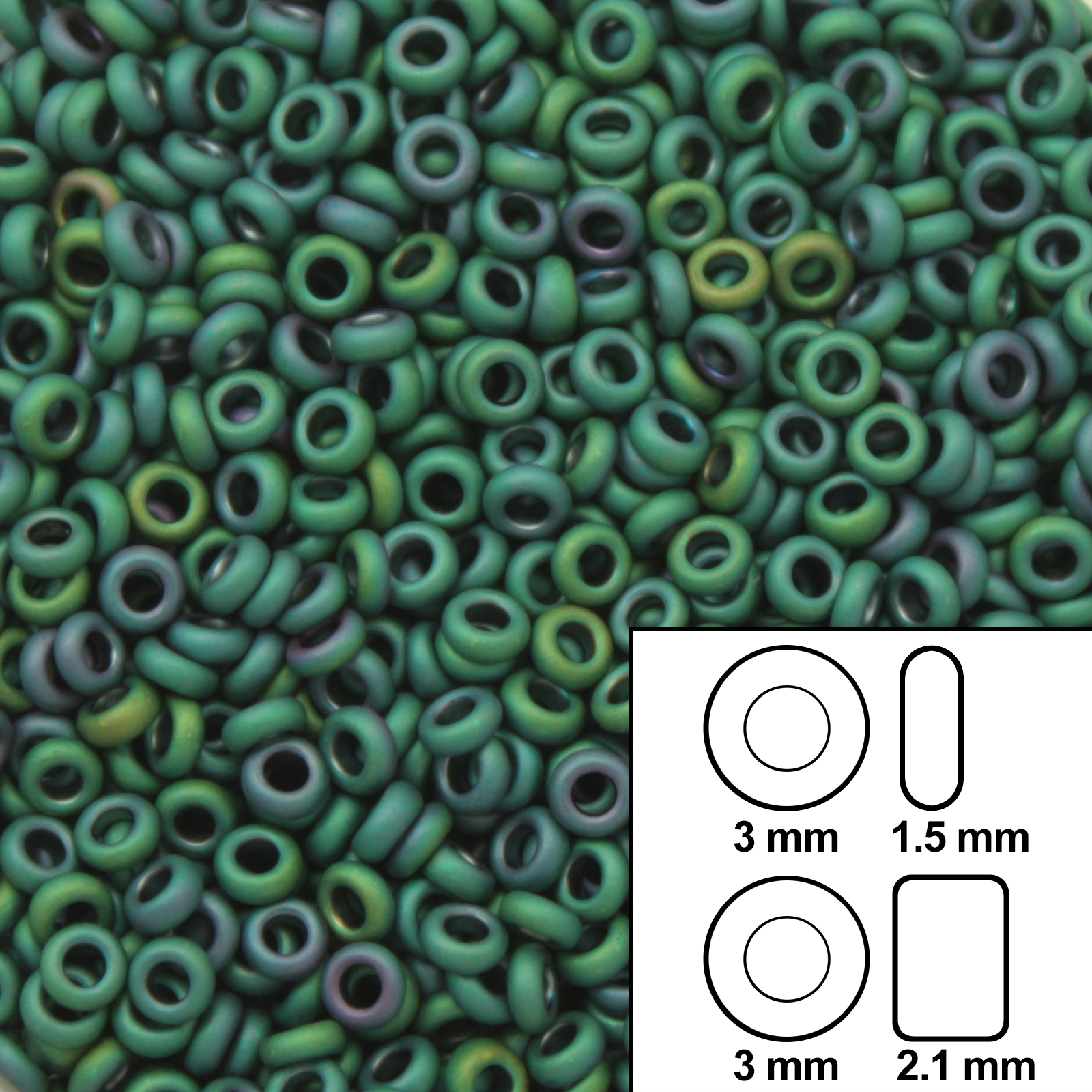 demi round toho 8/0 matte color iris teal (706) | 5gr