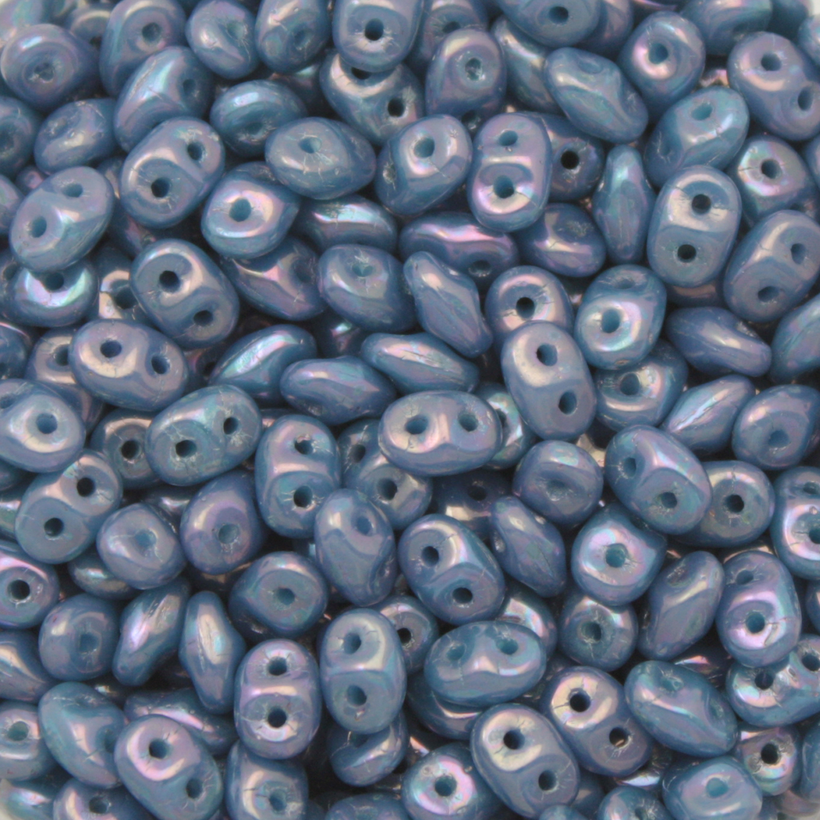 superduo seed beads 5x2,5mm - opaque turquoise nebula | 10gr
