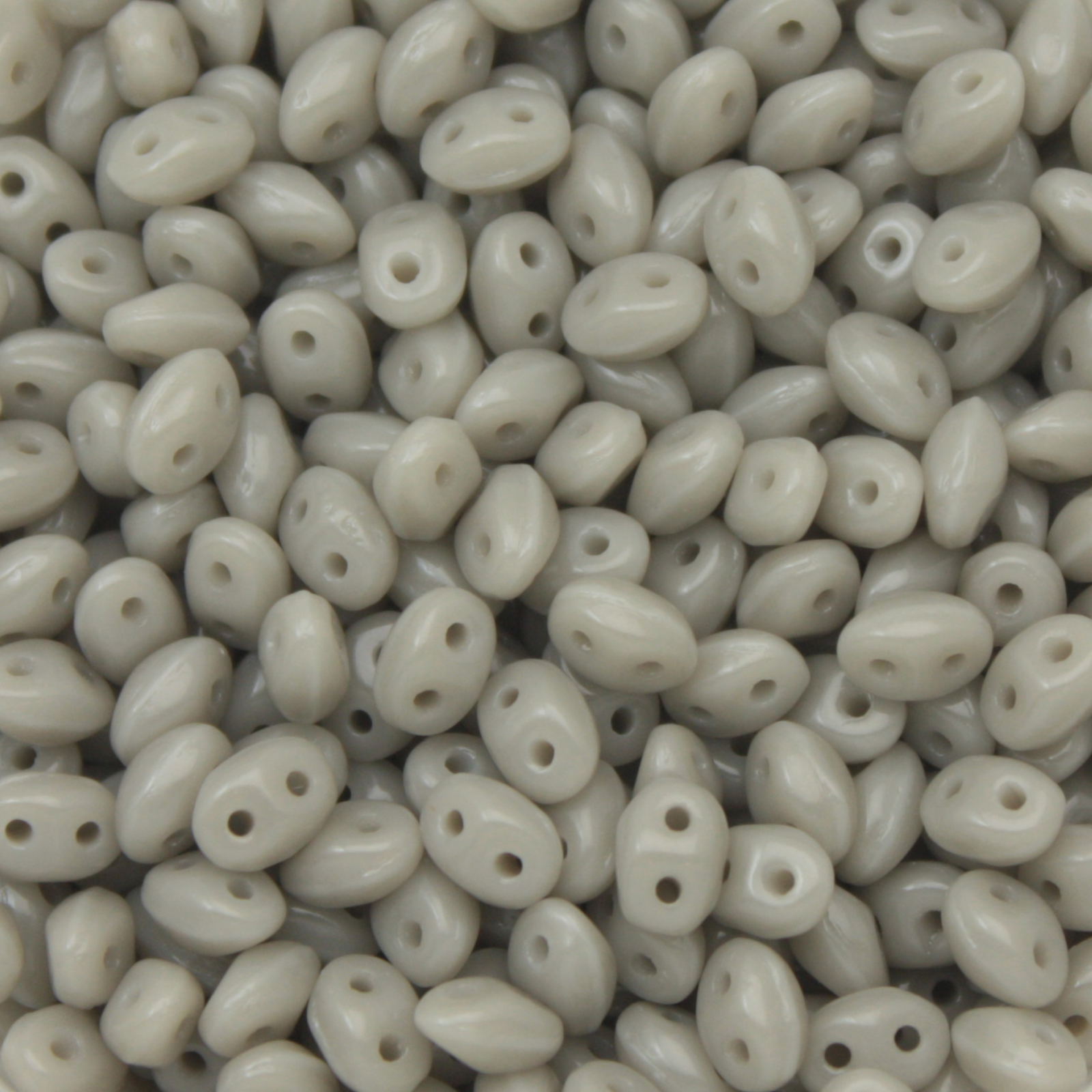 pressed twin beads opaque grey 5x2,5mm | 20gr