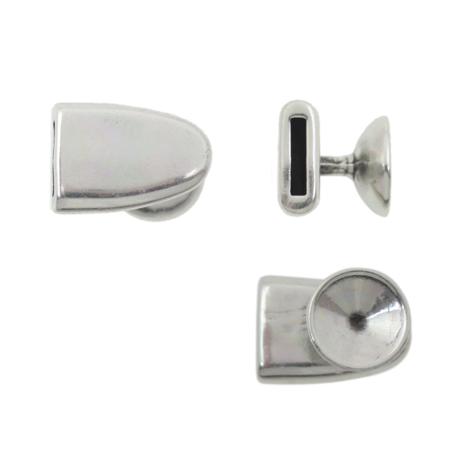 haken-verschlüsse antik versilbert fassung rivoli 12mm 31x30mm (10mm innendurchmesser) | 1st