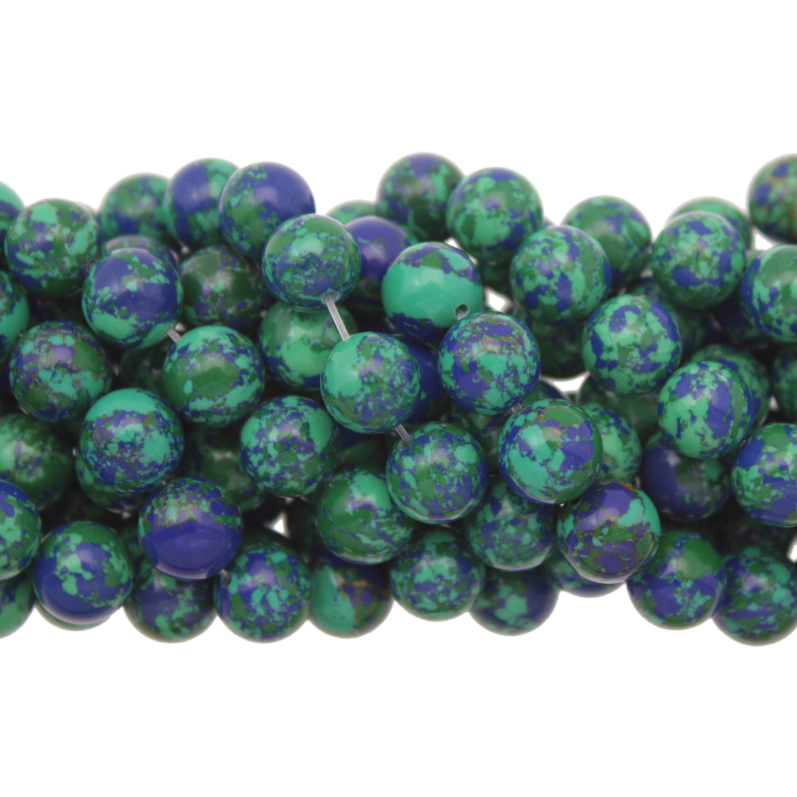 azurit (synthetisch) glatt runde 10mm | strang 38/40cm