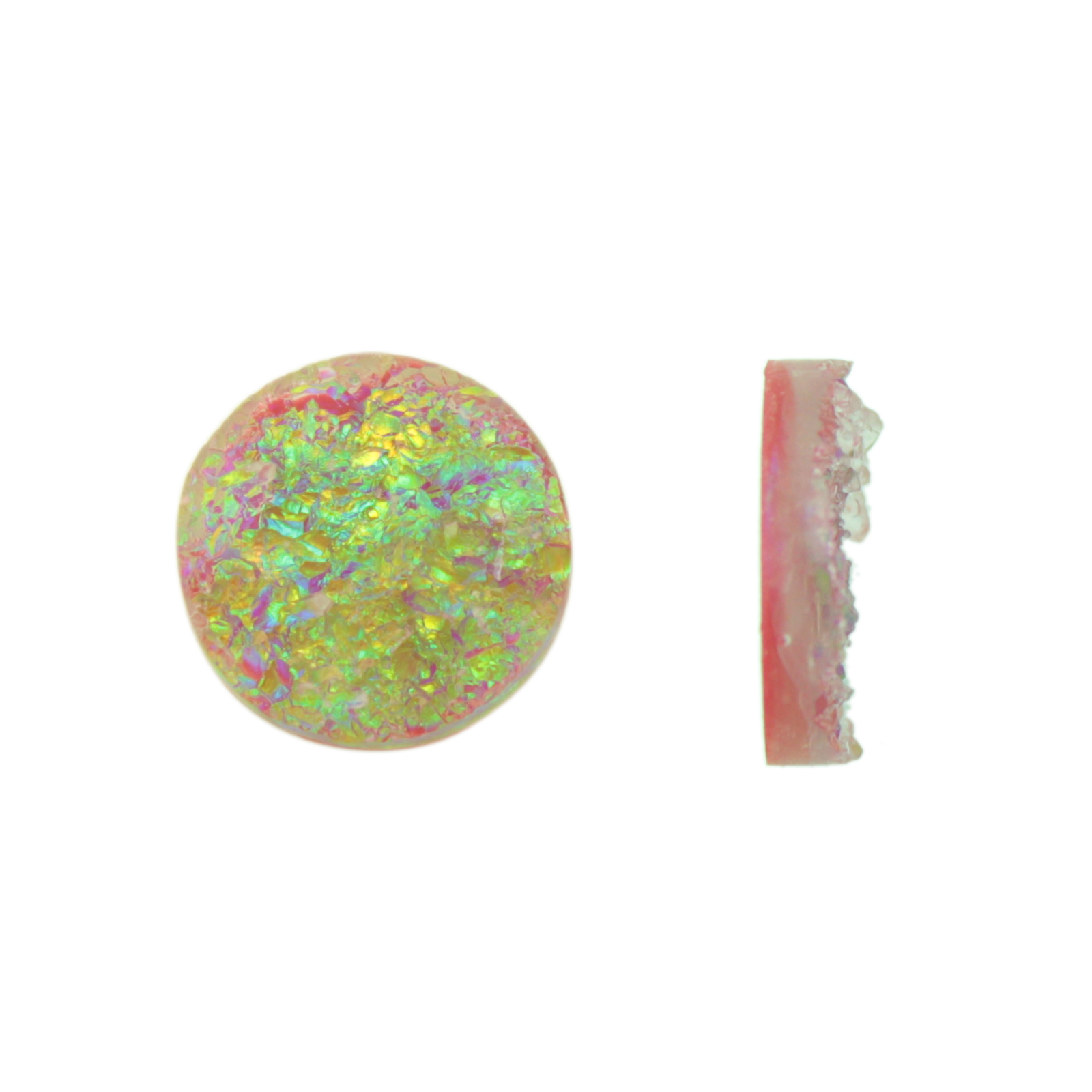 burgundy druzy rough cabochon round 18mm | 4pc