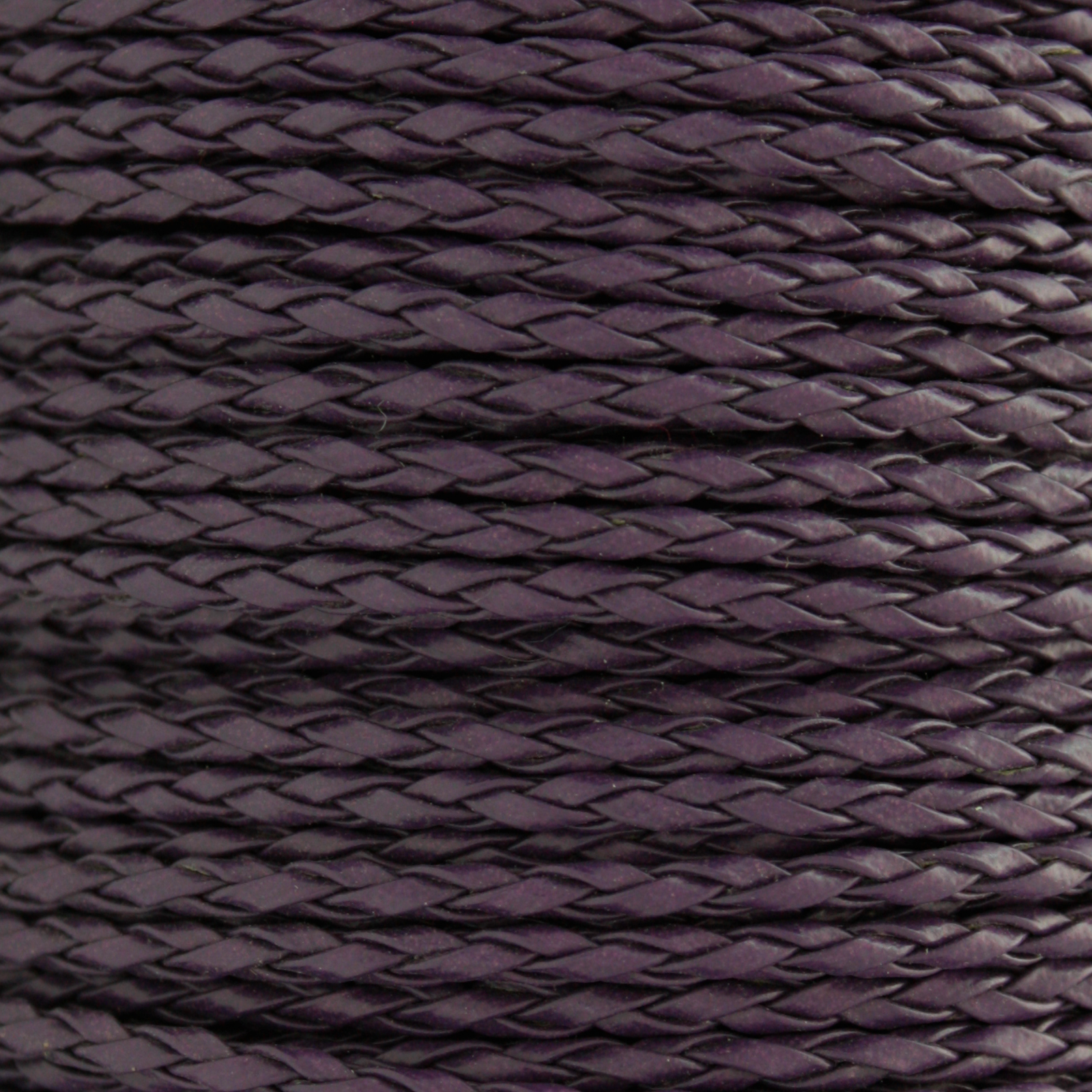 purple braided synthetic leather cord - diameter 3mm | 1mt