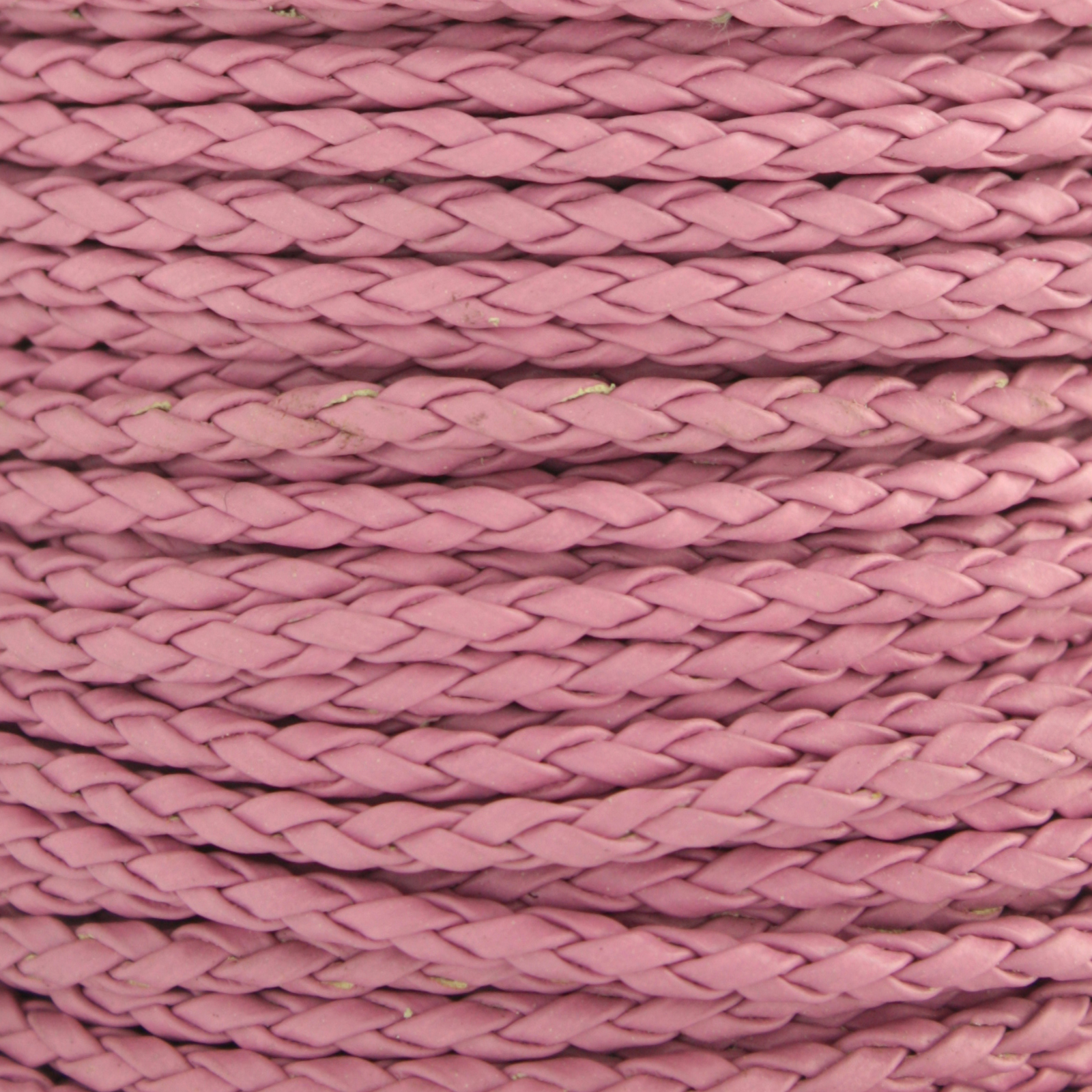 pink braided synthetic leather cord - diameter 3mm | 1mt