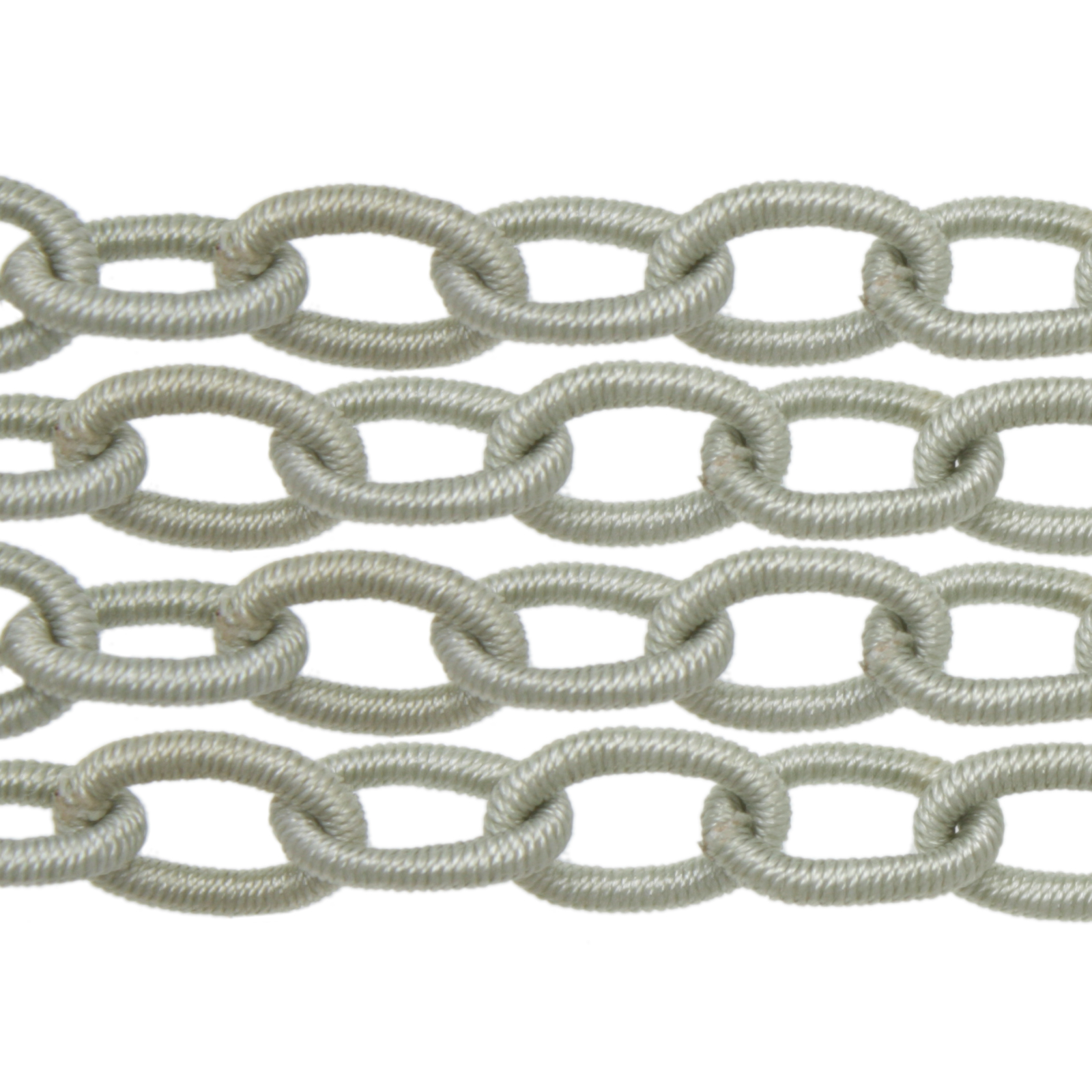 sage grey polyester chain 12x8mm | 90cm