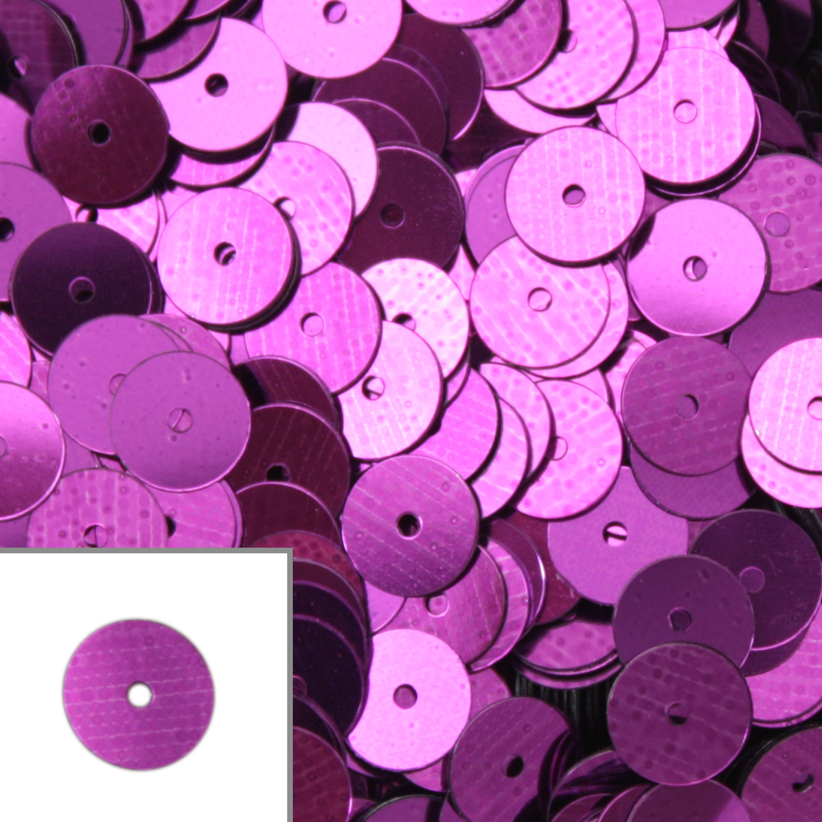 smooth sequins metallic purple 6mm | 10gr
