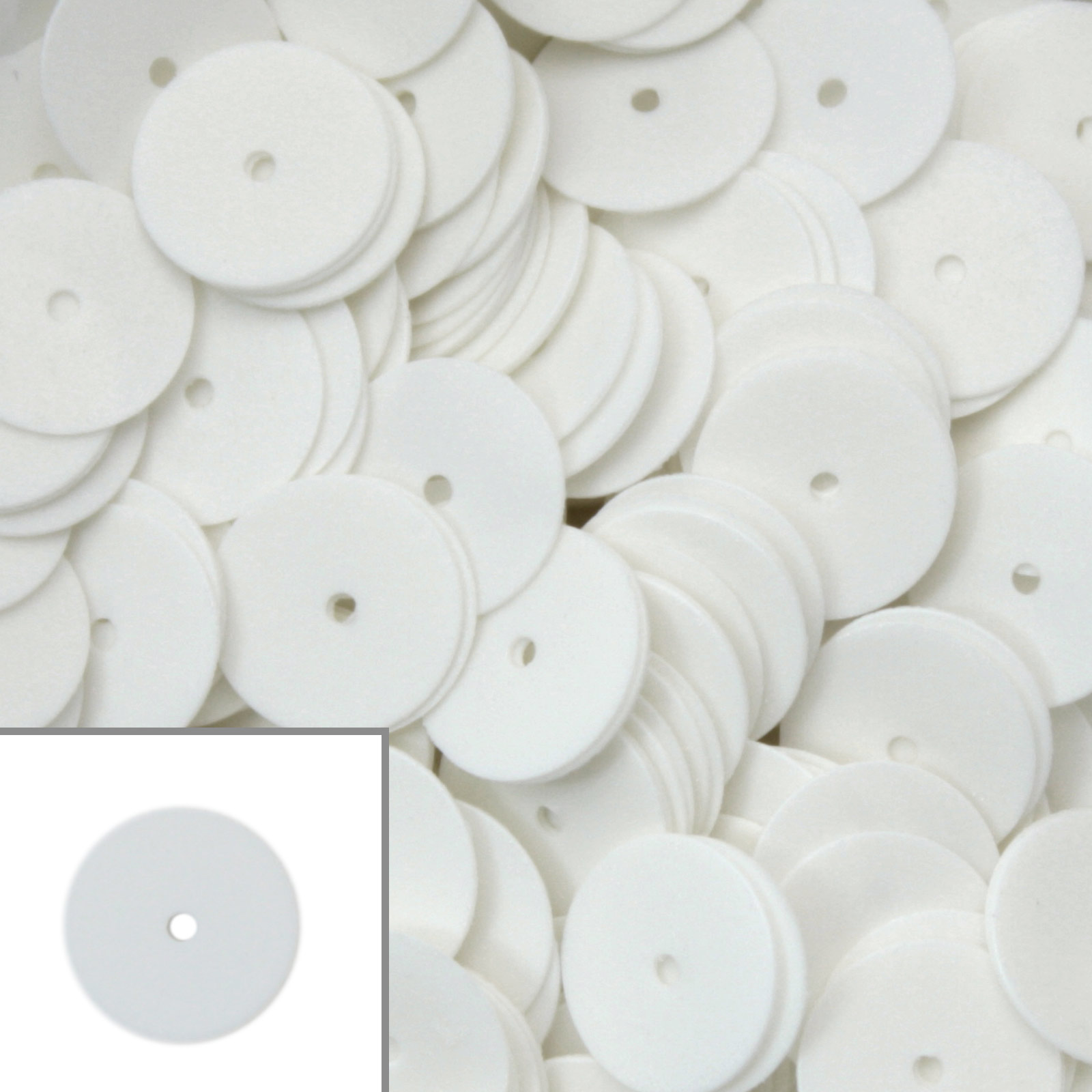 smooth sequins white 8mm | 10gr