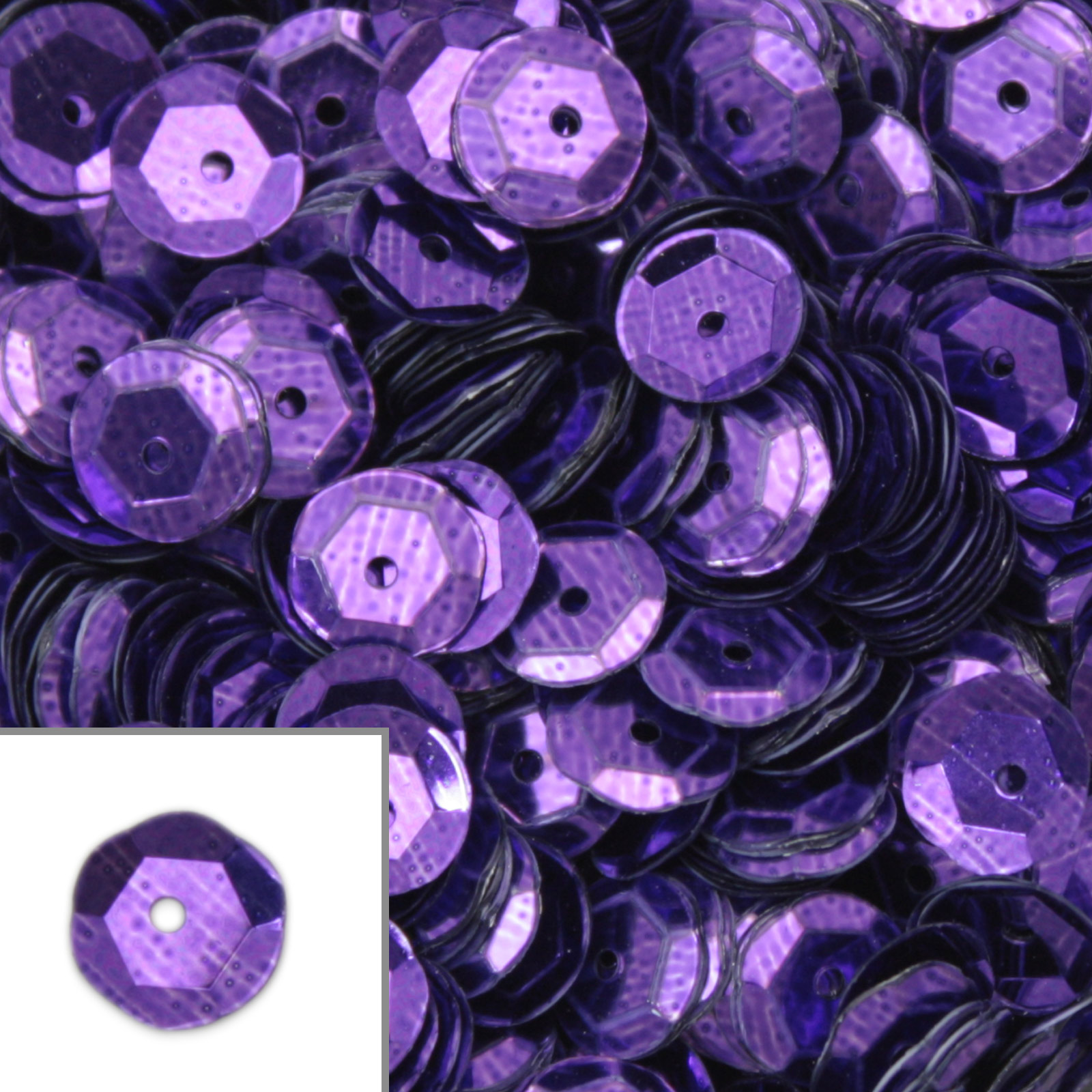 cuvettes sequins metallic dark purple 6mm | 10gr