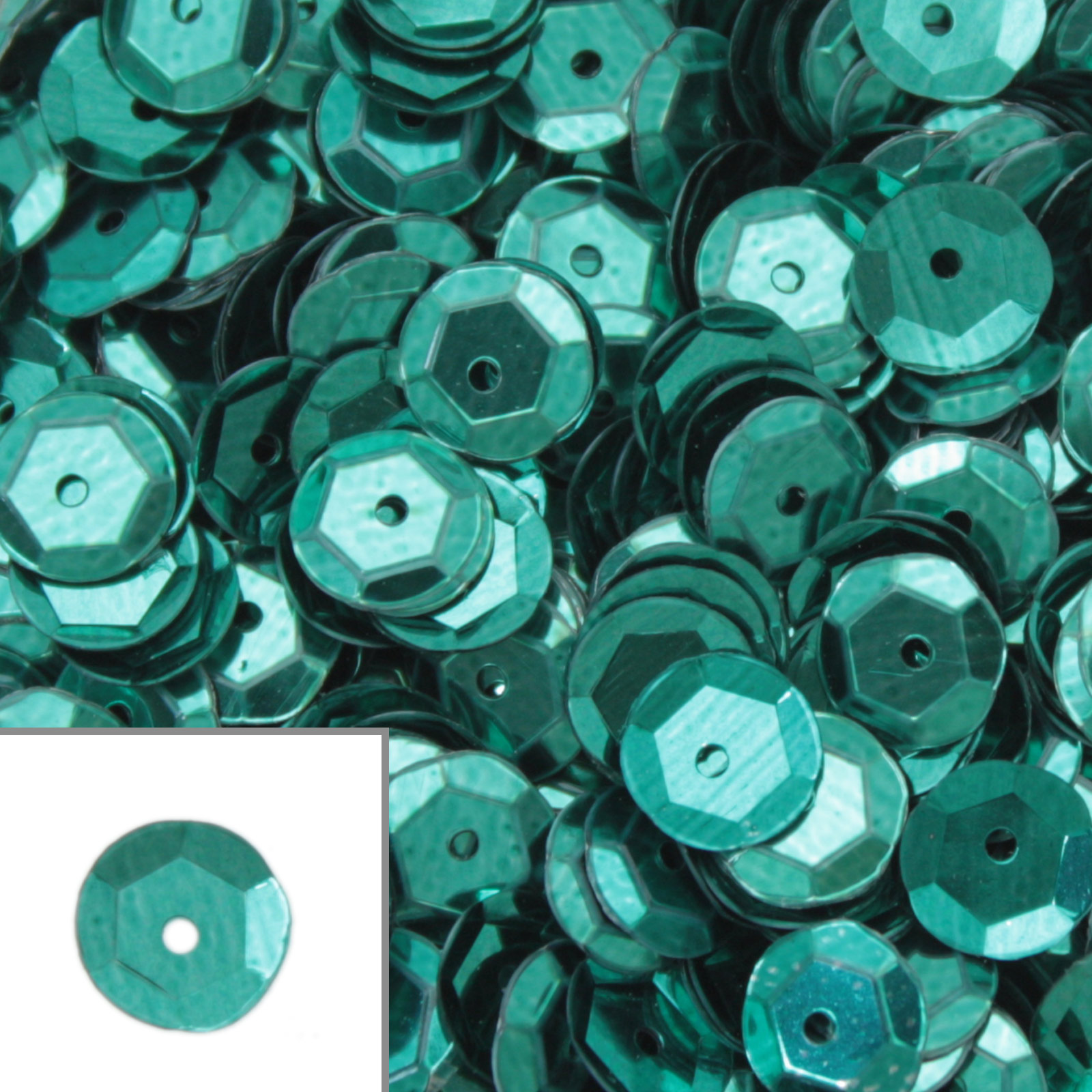 cuvettes sequins metallic green 6mm | 10gr