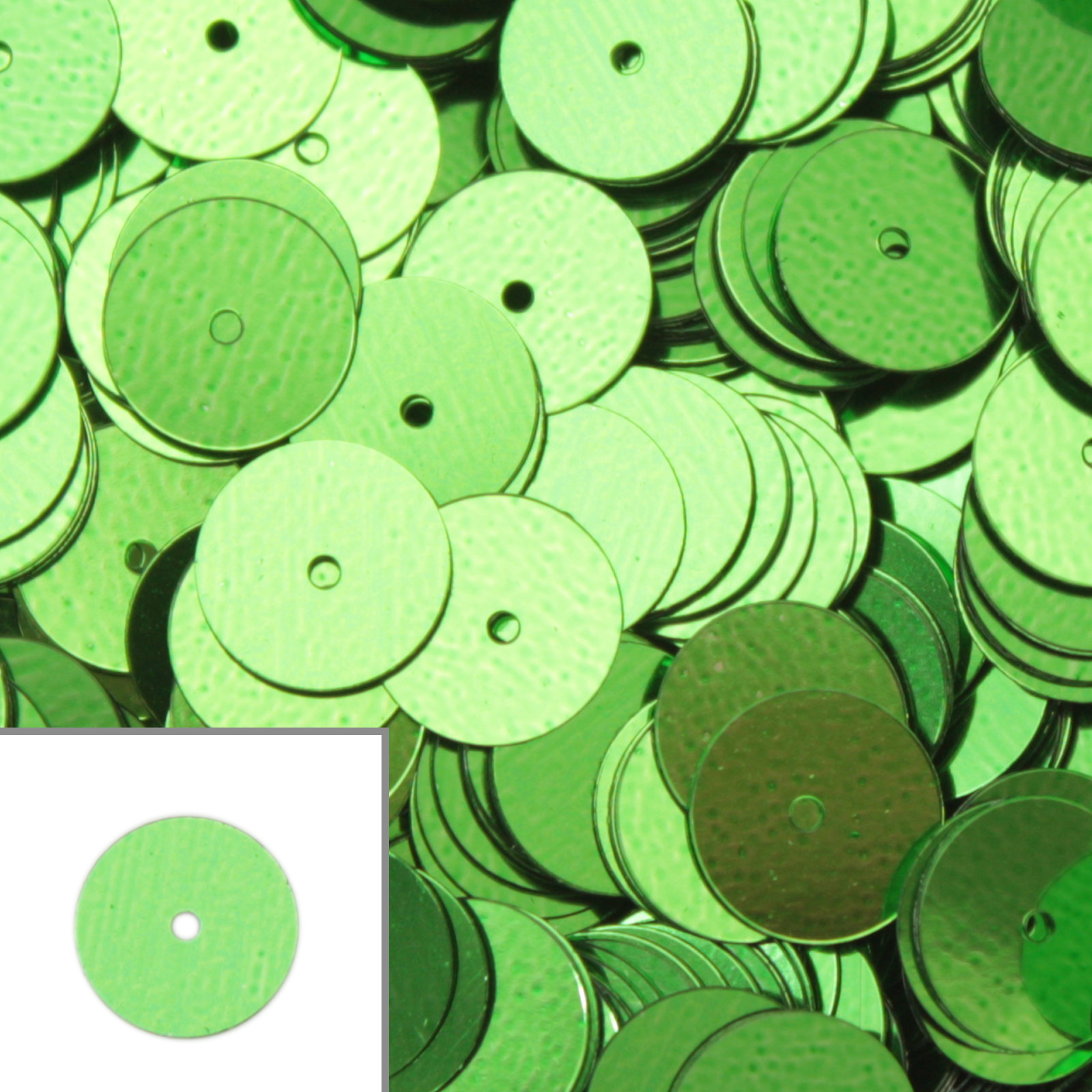 pailletten glatt metallic green 8mm | 10gr