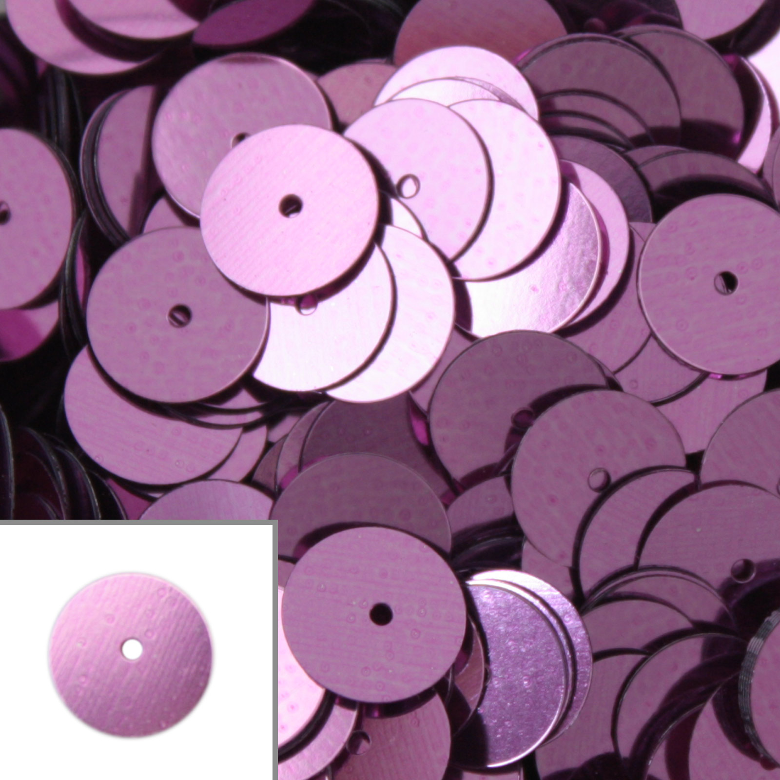pailletten glatt metallic pink 8mm | 10gr