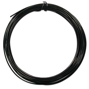 black aluminum wire - diameter 2mm - 12mt spool | 1pc