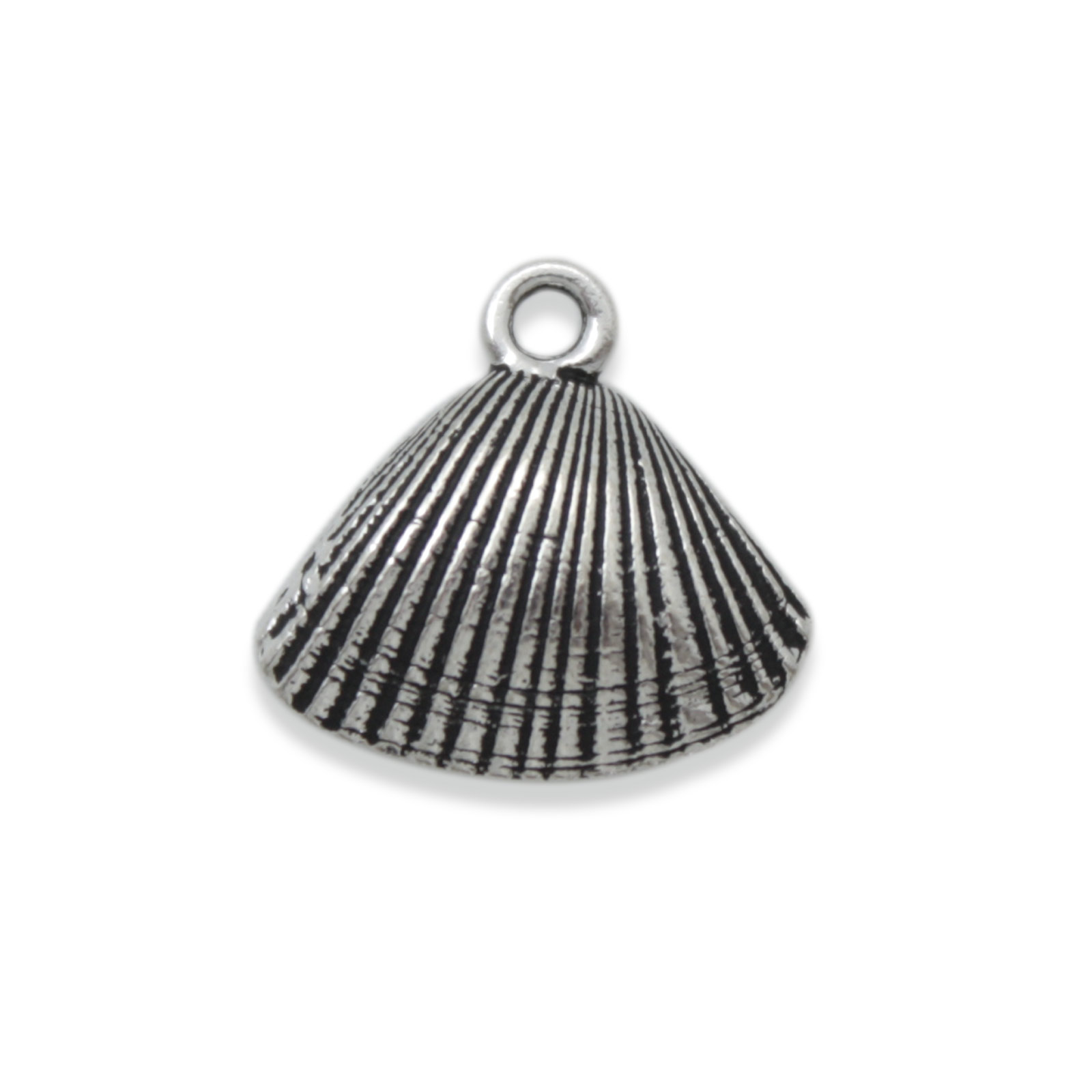 anhänger schale antik versilbert 18mm | 1st