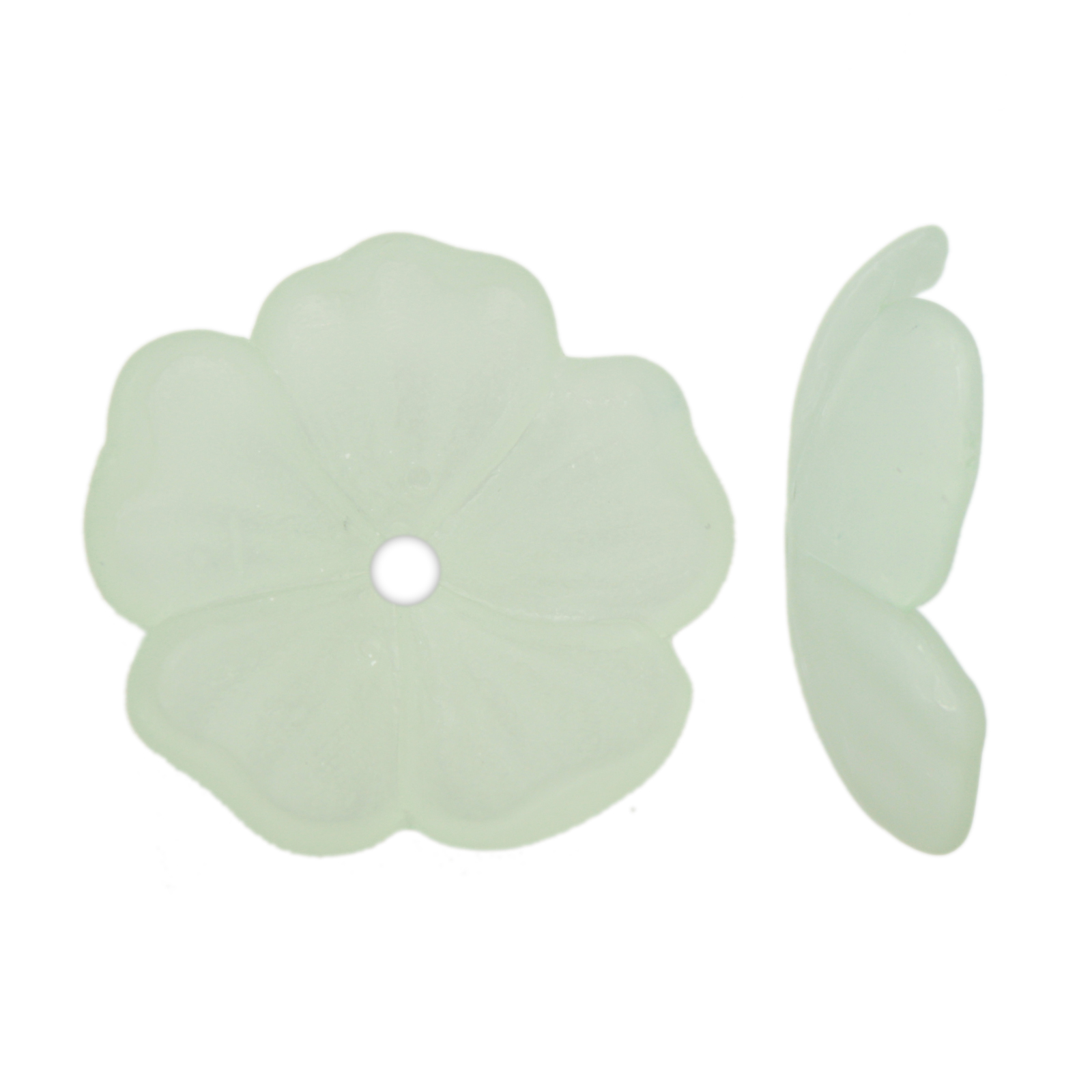 resin flower - frosted mint 25mm | 4pc