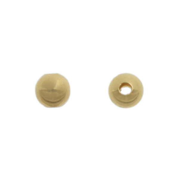 gold plated spacer round bead 5mm | 36pc