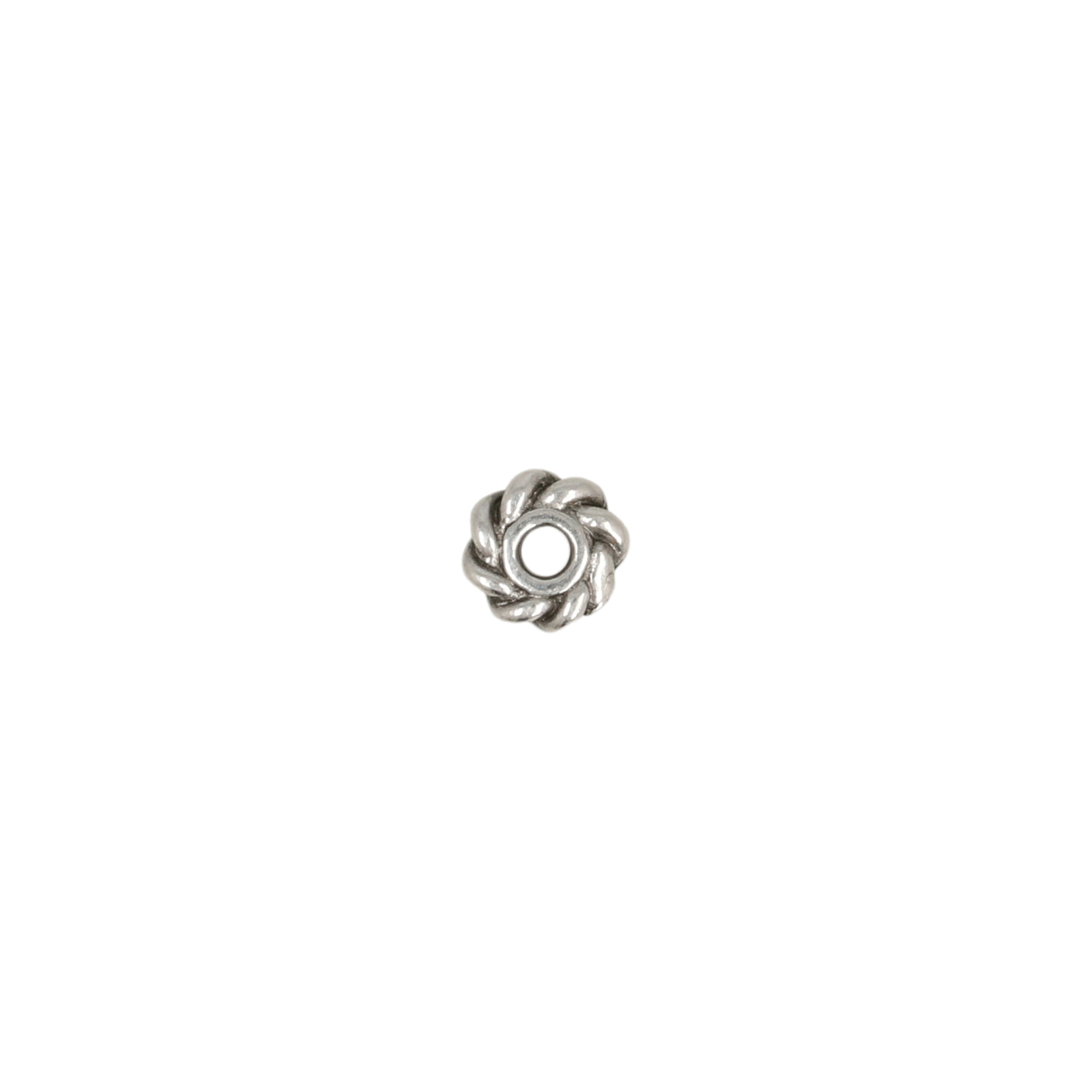 sterling silver twist spacer bead 4mm | 20pc