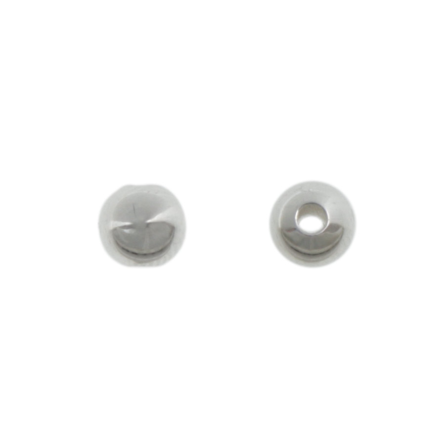 silver plated spacer round bead 5mm | 48pc