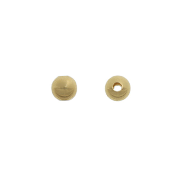 gold plated spacer round bead 2,4mm | 144pc
