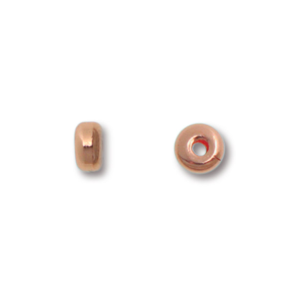 copper plated roundelle spacer bead 3x2mm | 144pc