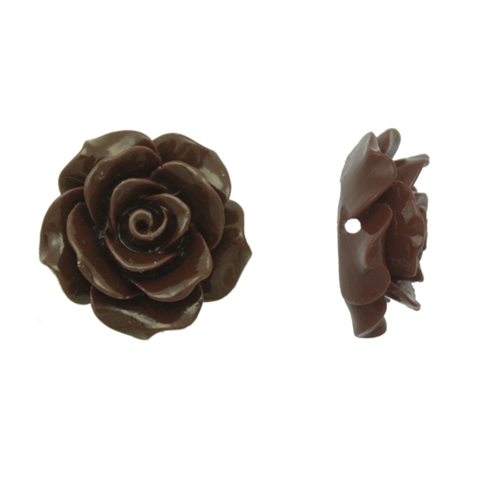 resin stone blume braun 20mm | 2st