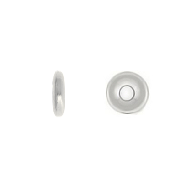 sterling silver roundelle spacer bead 925 6,3x3,1mm | 2pc