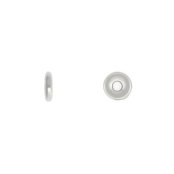 trennperle rondelle sandmetall 925 sterlingsilber 4,2x2,3mm | 4st